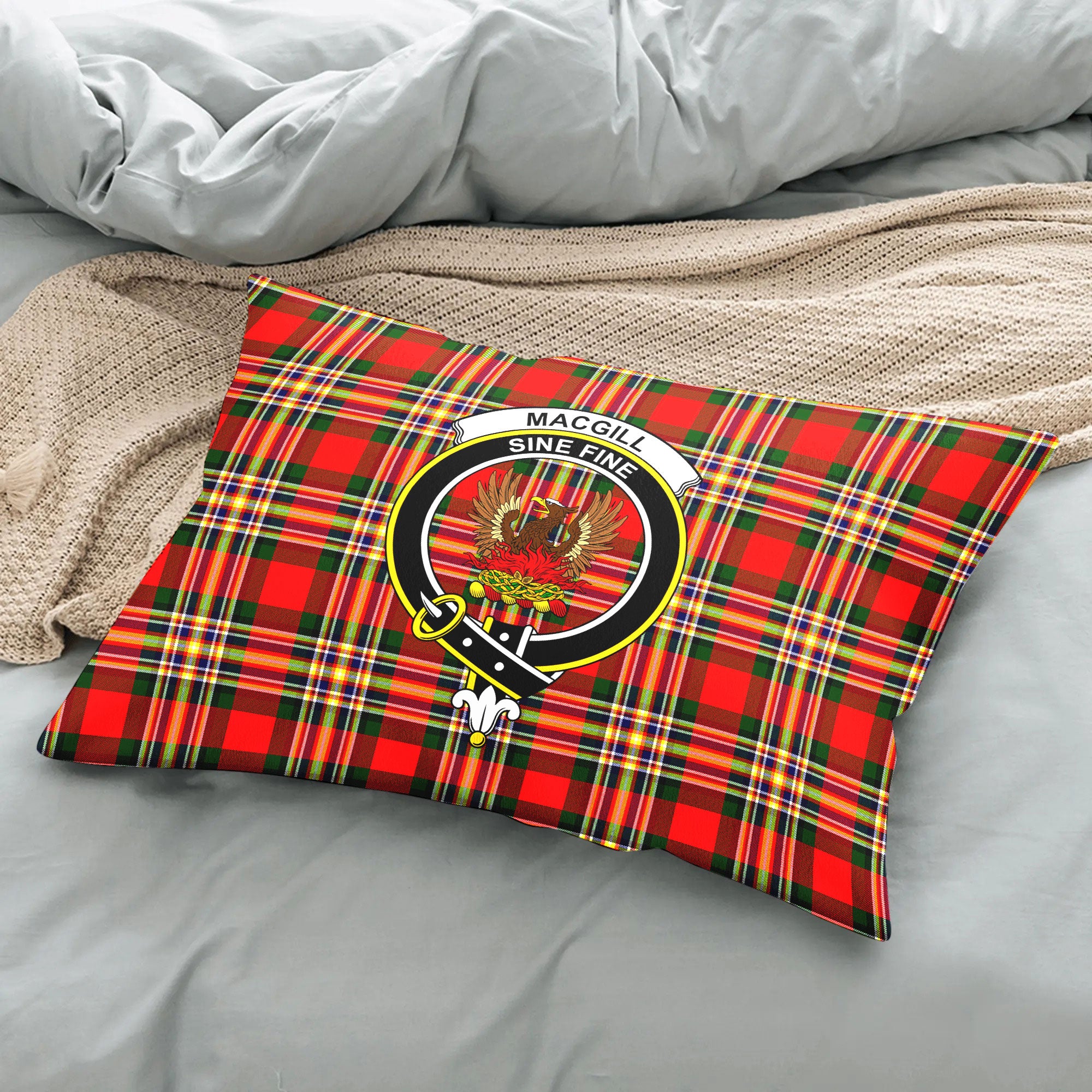 Makgill Tartan Crest Pillow Cover