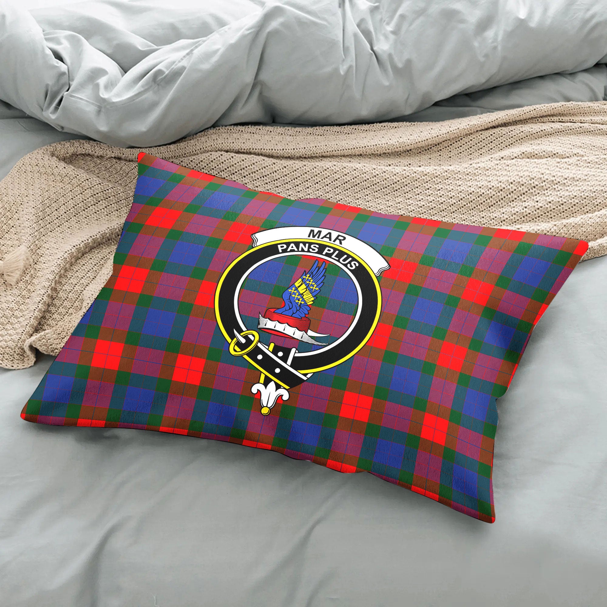 Mar Tartan Crest Pillow Cover