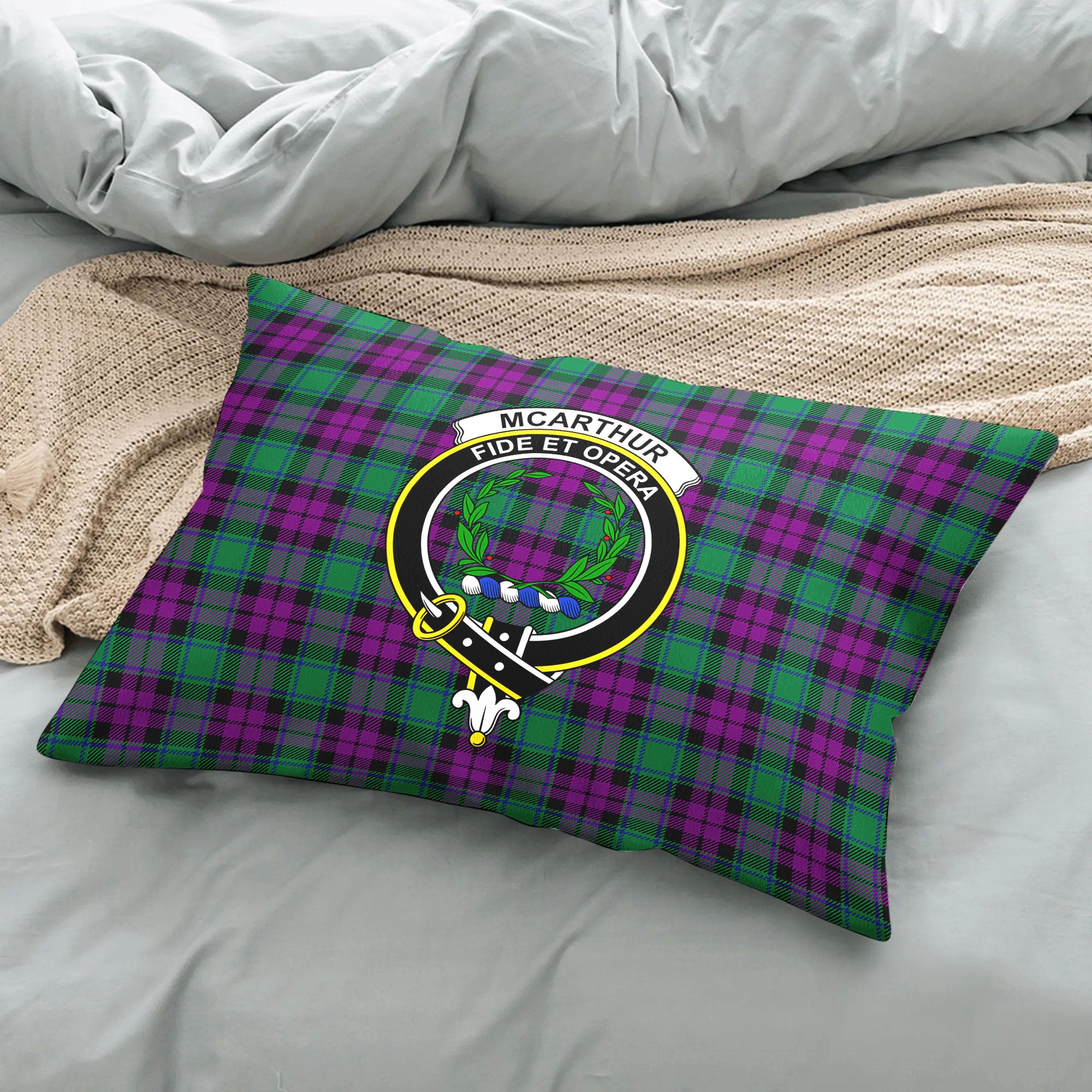 McArthur - Milton Tartan Crest Pillow Cover