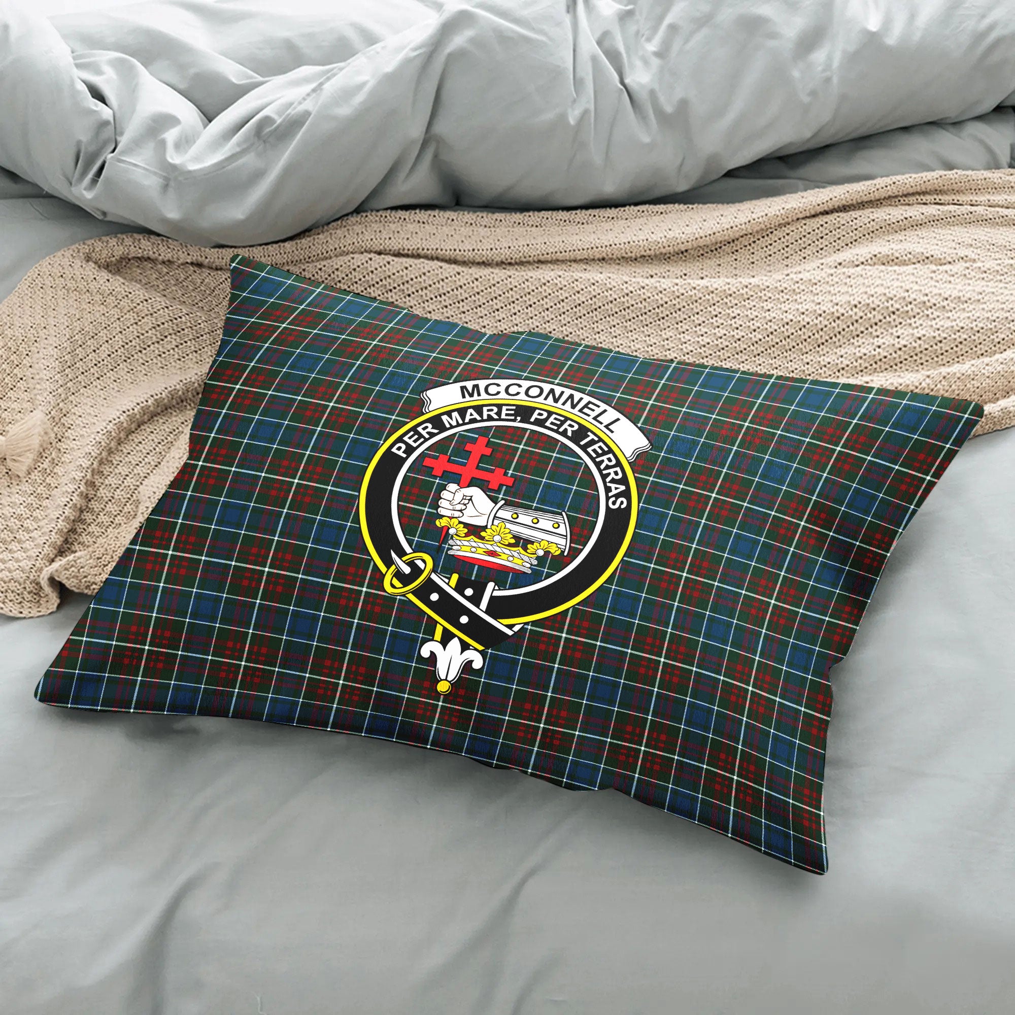 McConnell Tartan Crest Pillow Cover