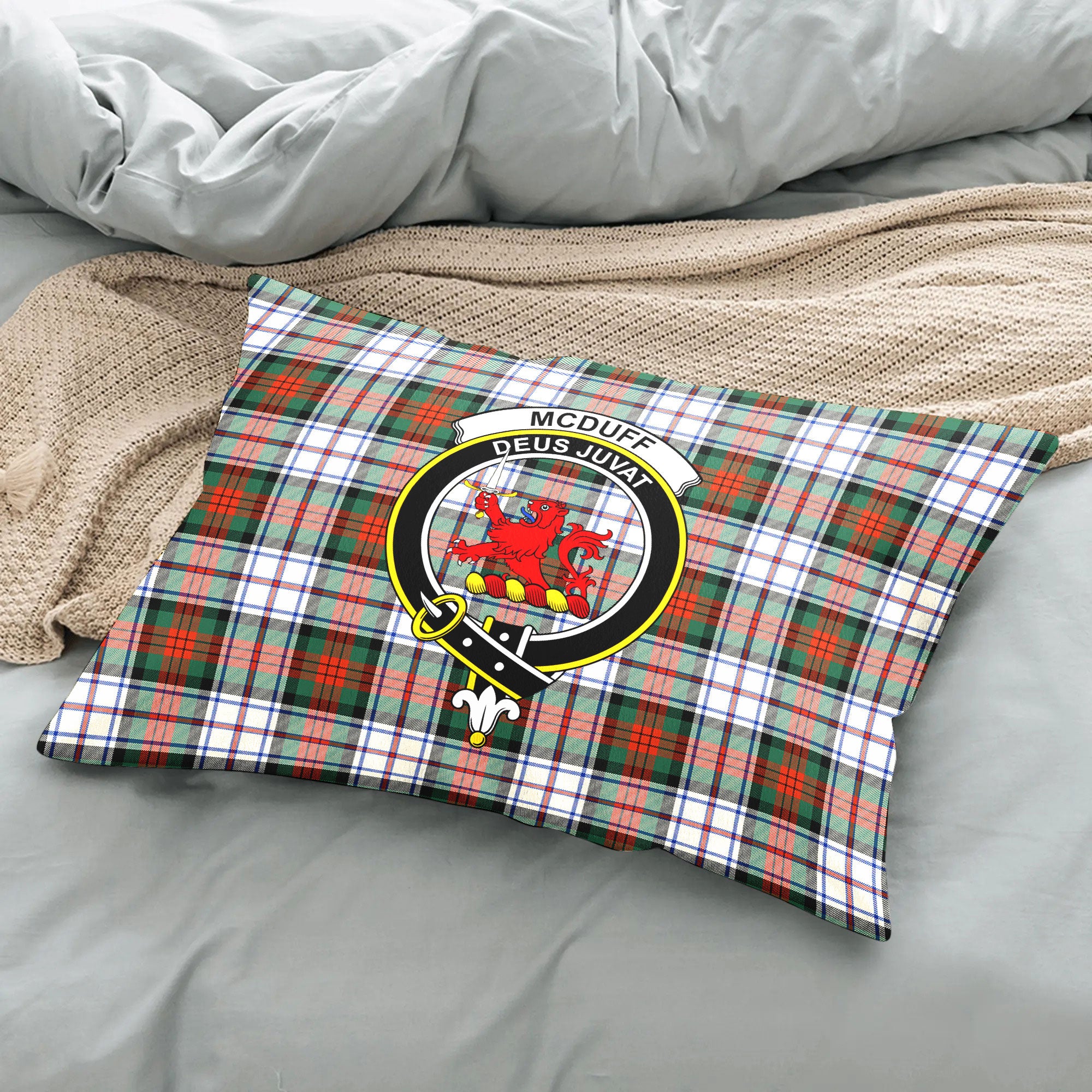 McDuff Dress Ancient Tartan Crest Pillow Cover