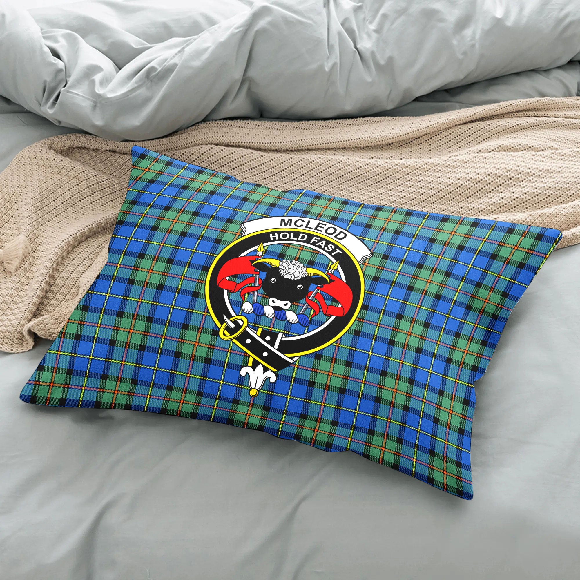 McLeod of Harris Ancient Tartan Crest Pillow Cover