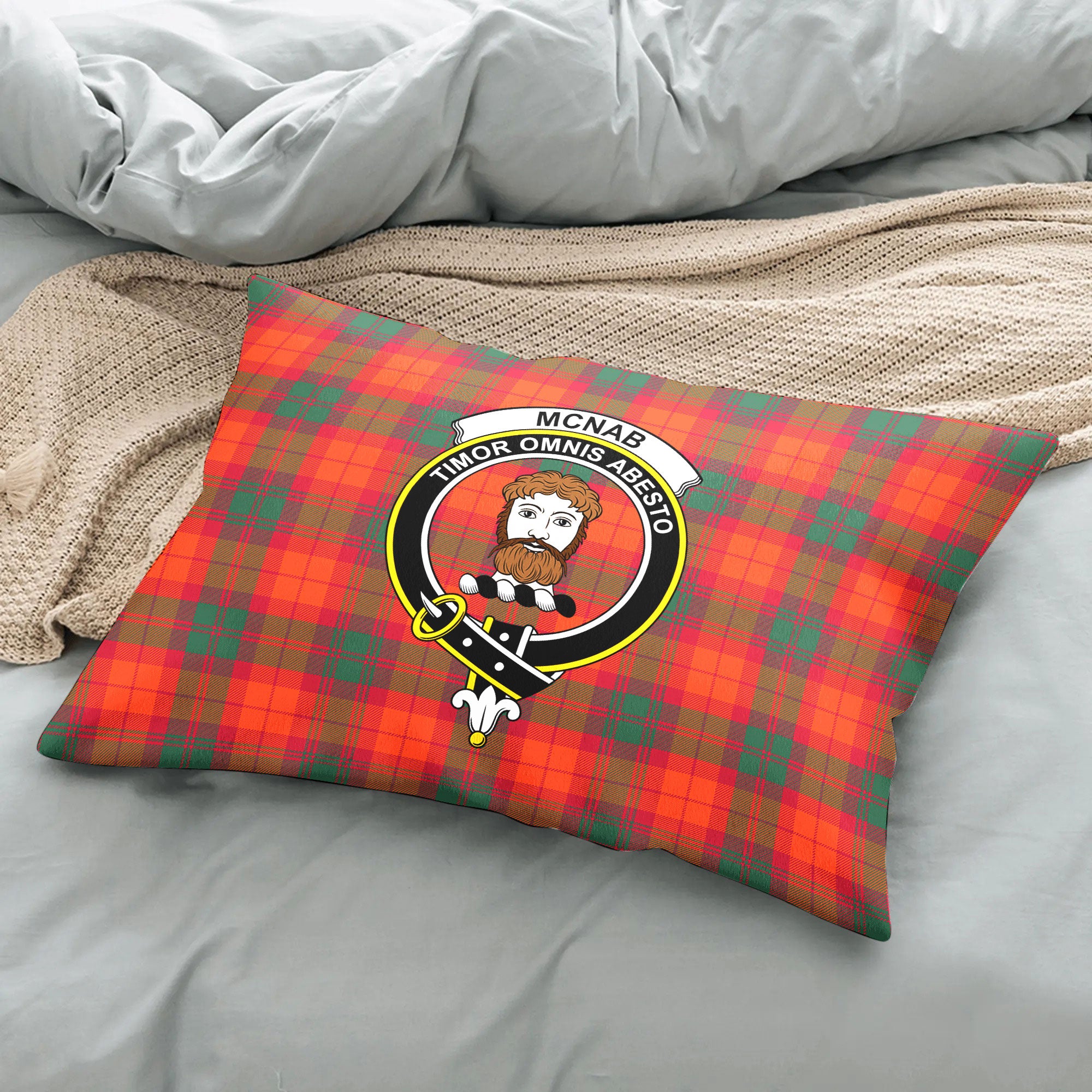 McNab Ancient Tartan Crest Pillow Cover