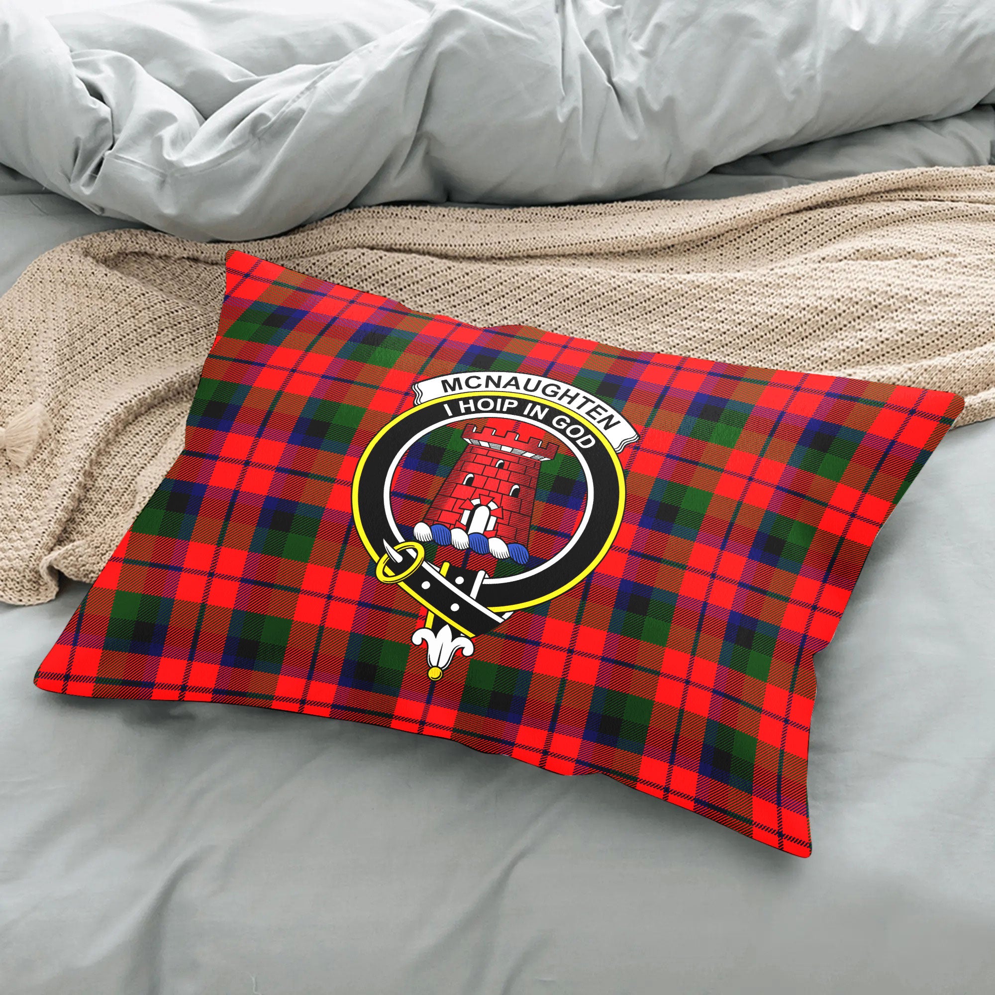 McNaughten Tartan Crest Pillow Cover