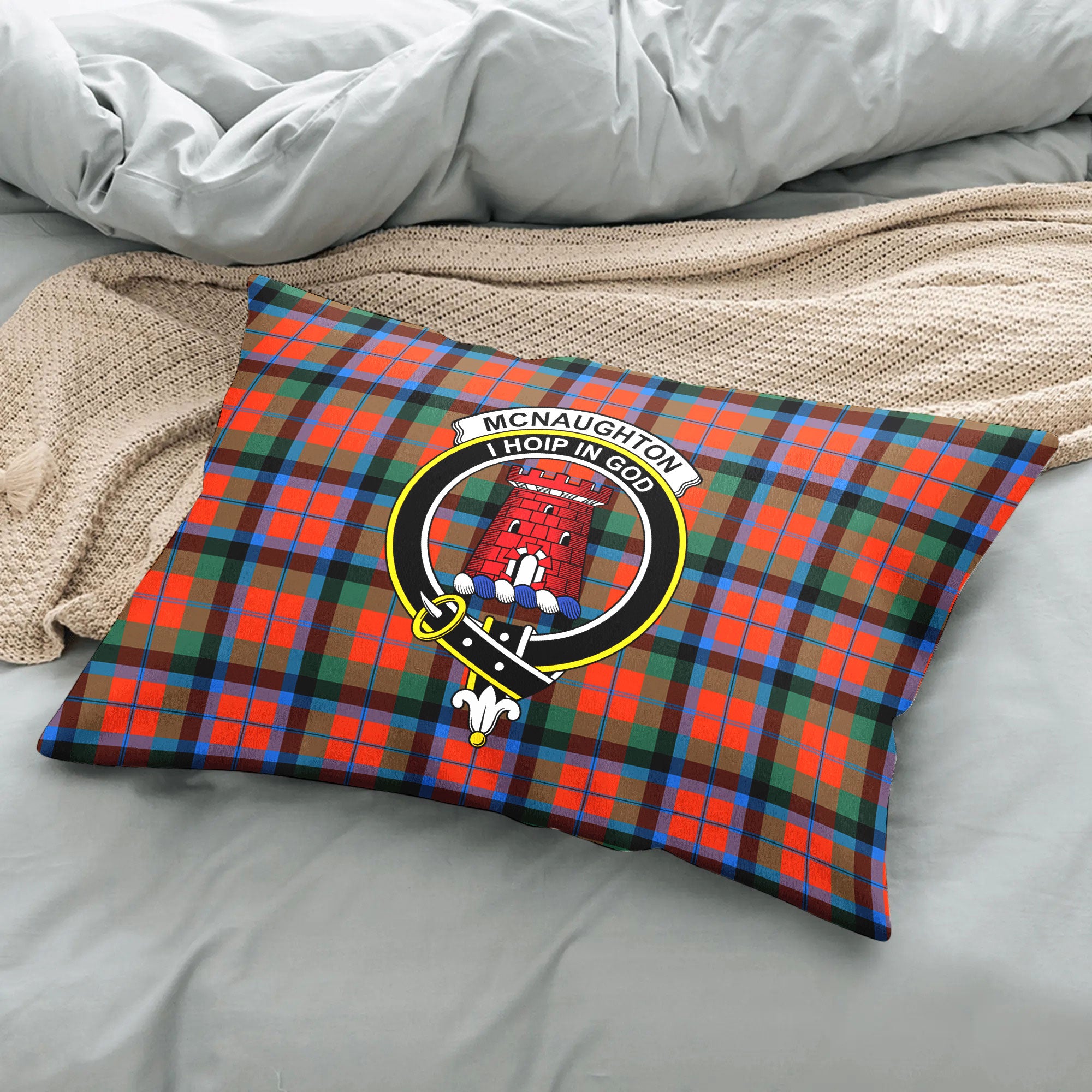 McNaughton Ancient Tartan Crest Pillow Cover