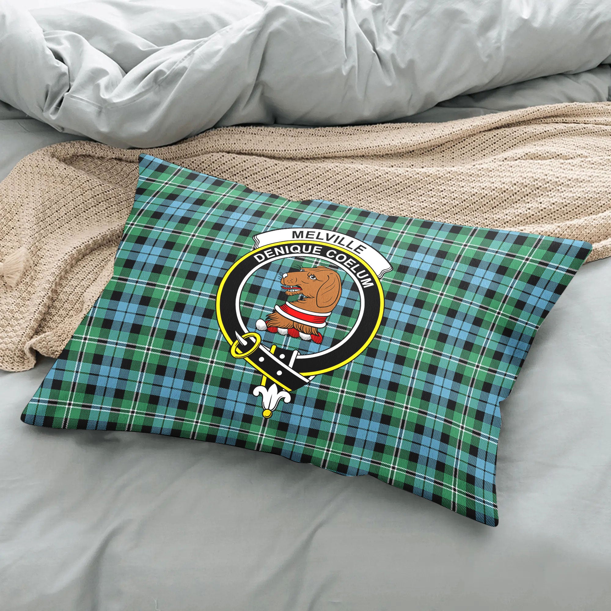 Melville Tartan Crest Pillow Cover