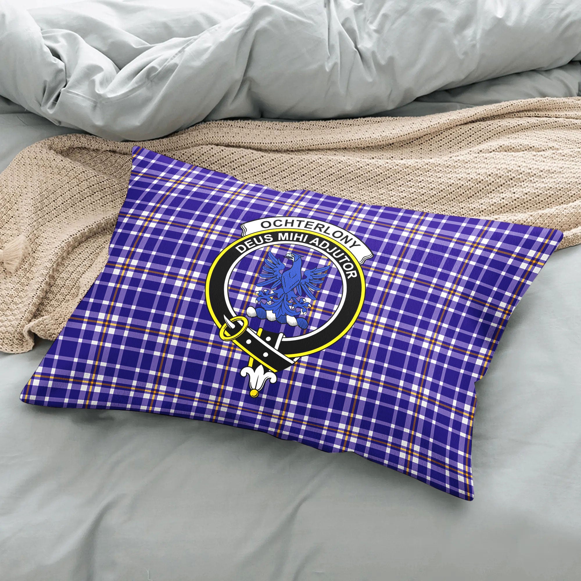 Ochterlony Tartan Crest Pillow Cover