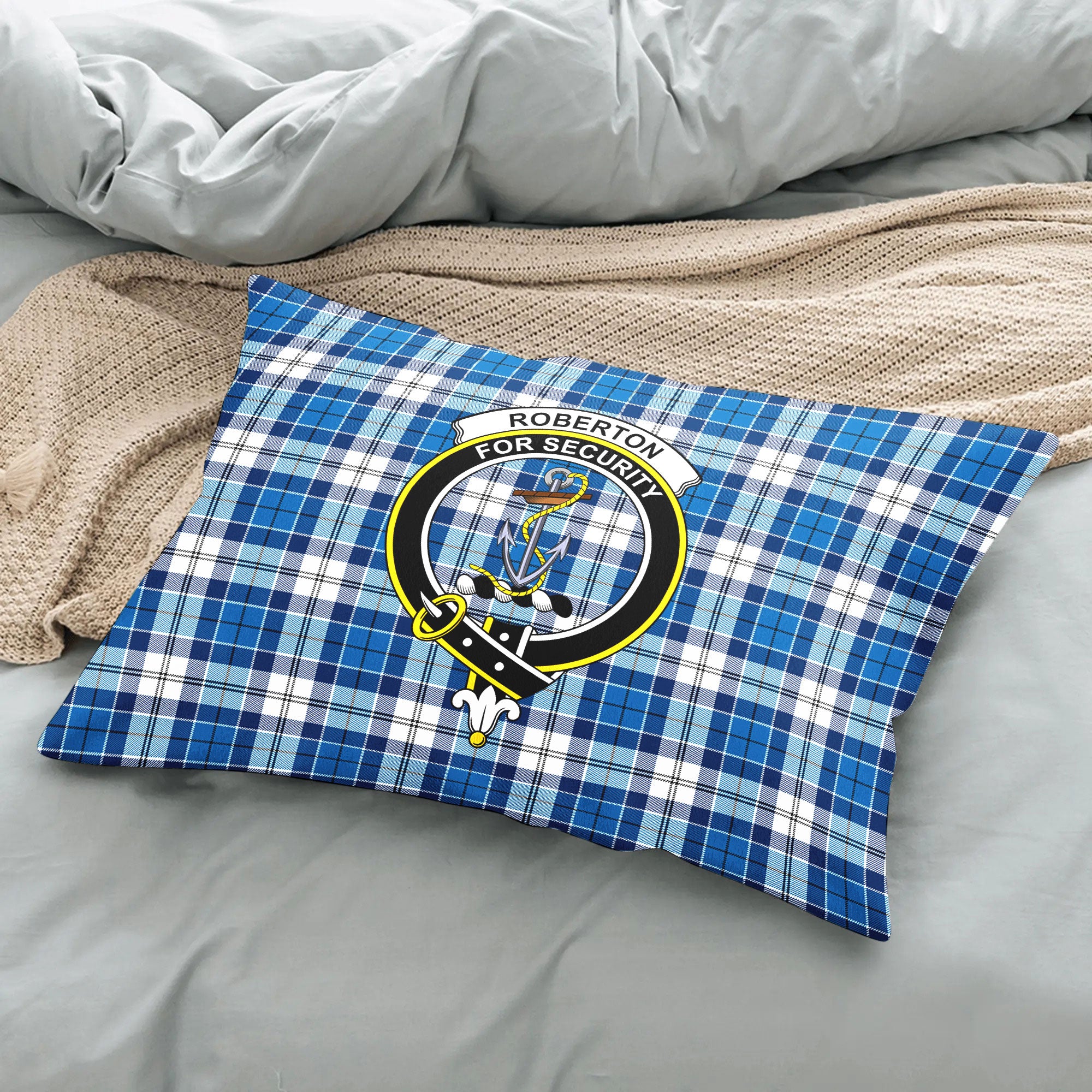 Roberton Tartan Crest Pillow Cover