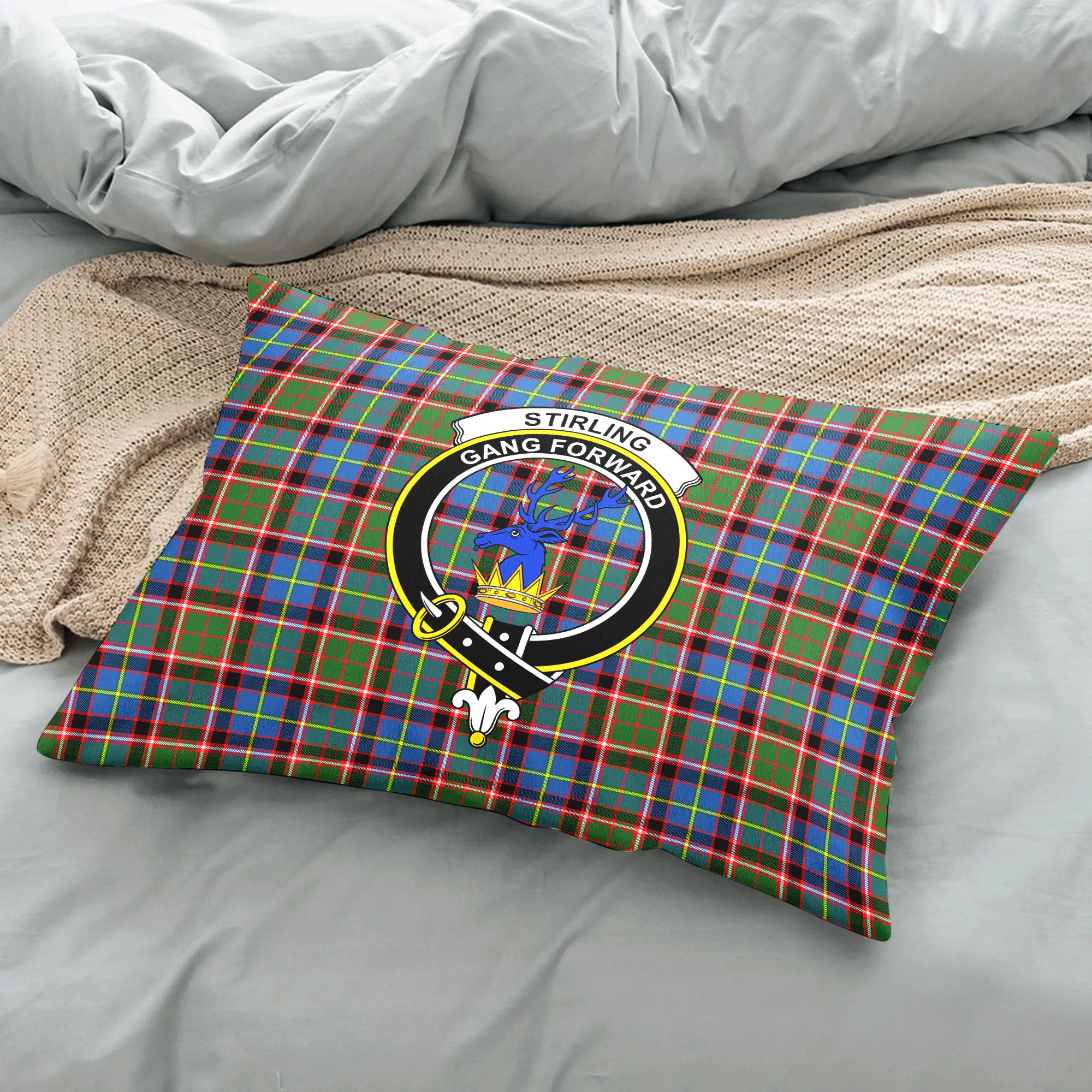 Stirling (of Cadder-Present Chief) Tartan Crest Pillow Cover