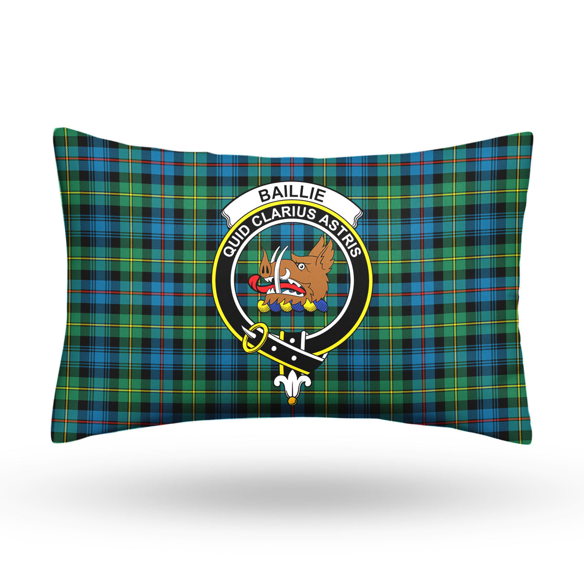 Baillie Ancient Tartan Crest Pillow Cover