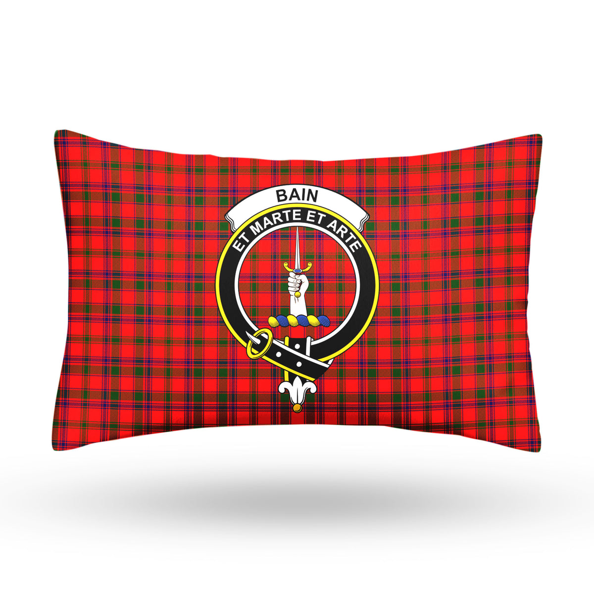 Bain Tartan Crest Pillow Cover