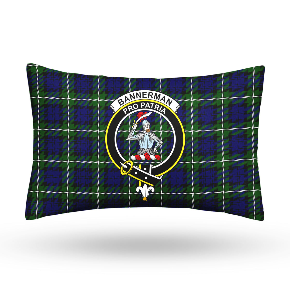 Bannerman Tartan Crest Pillow Cover