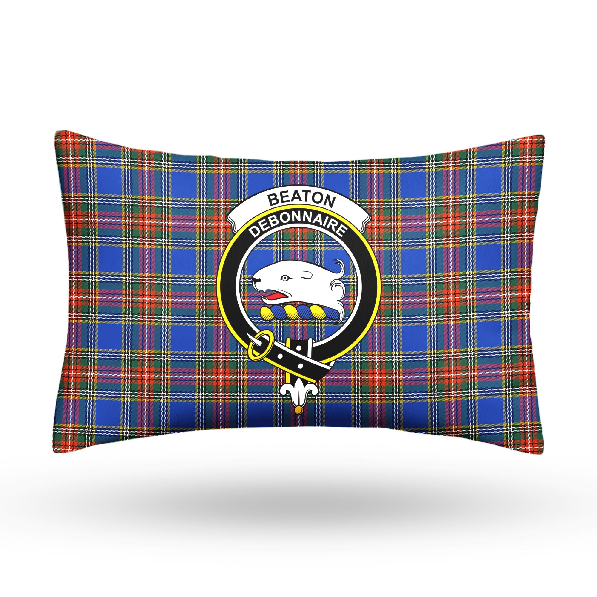 Beaton Ancient Tartan Crest Pillow Cover