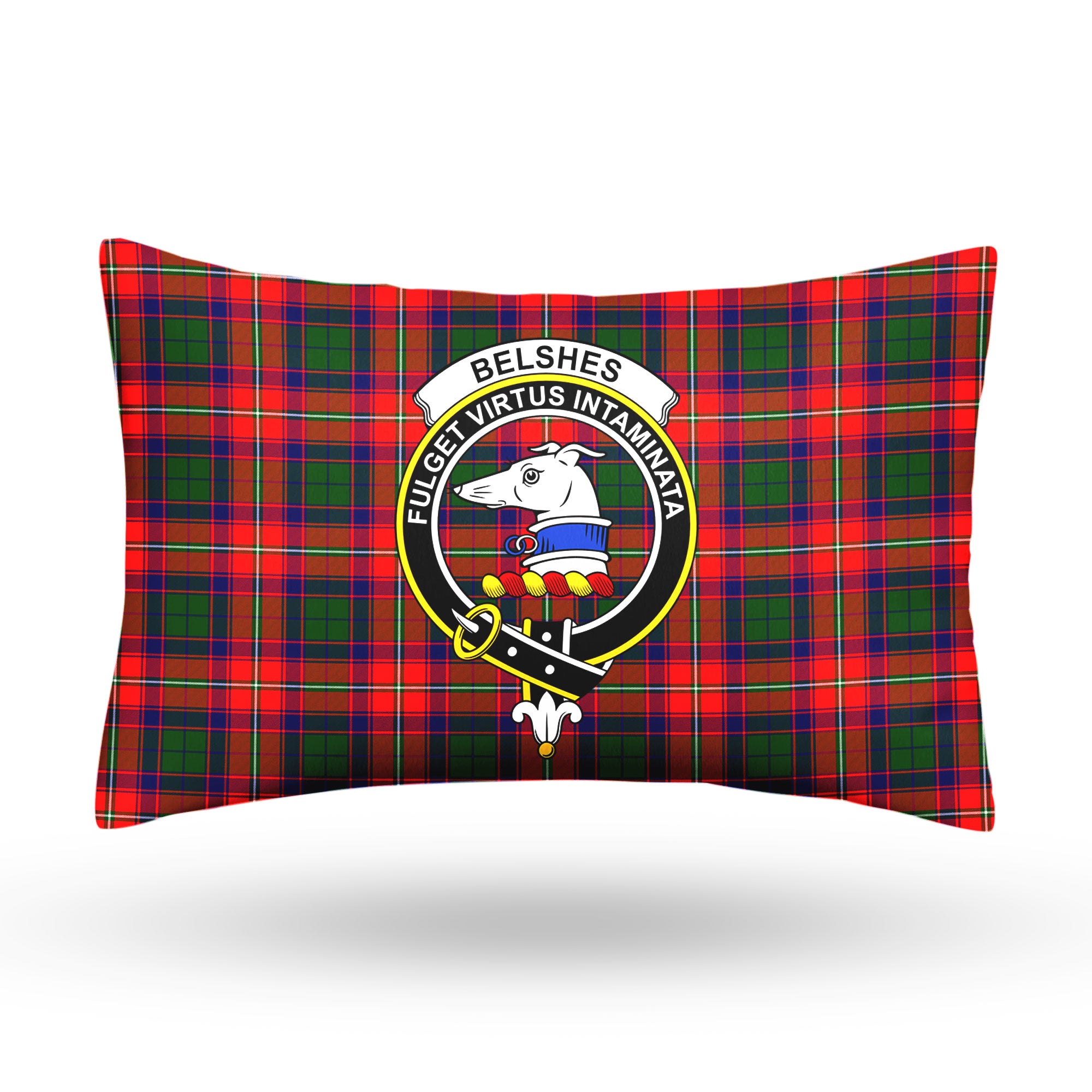 Belshes Tartan Crest Pillow Cover