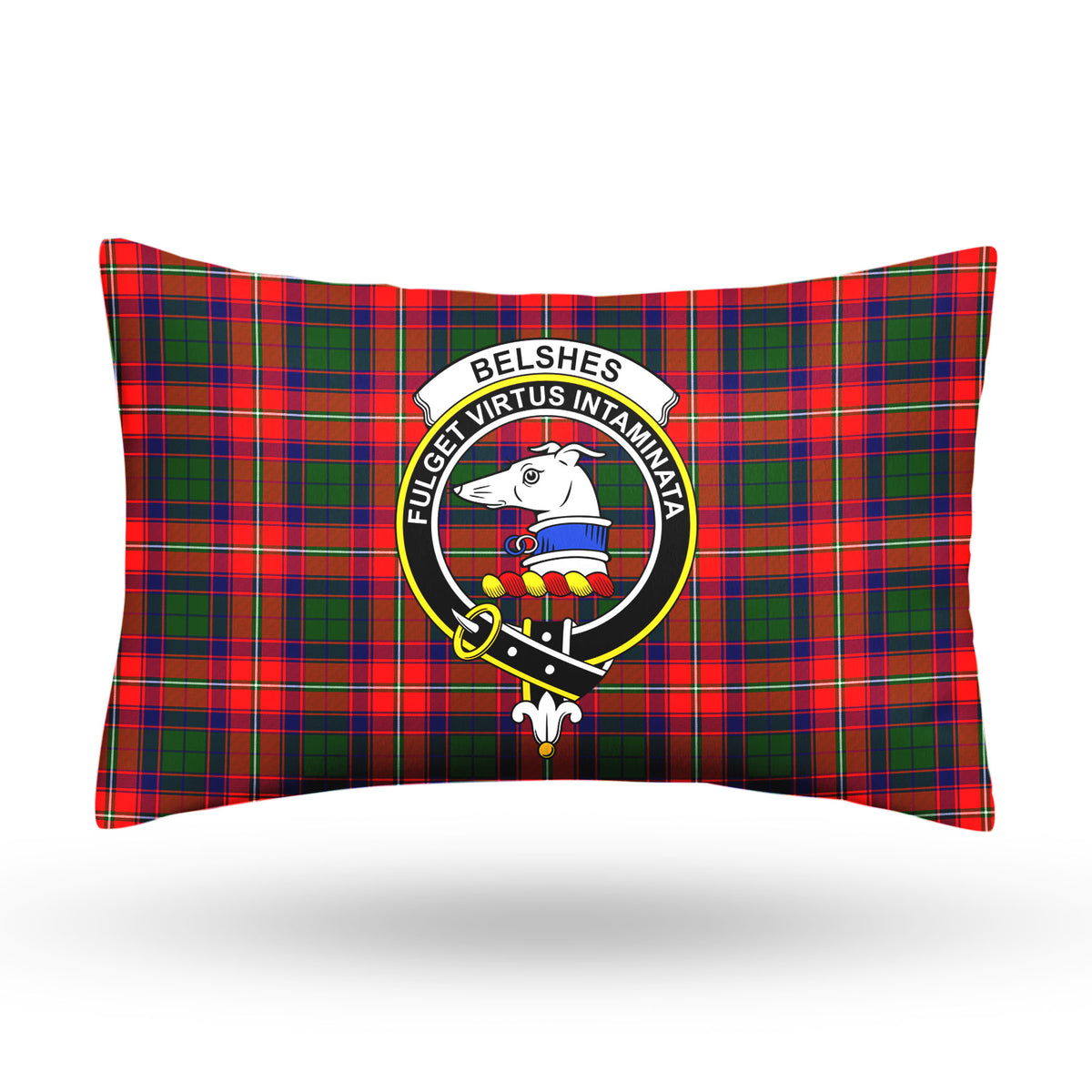 Belshes Tartan Crest Pillow Cover