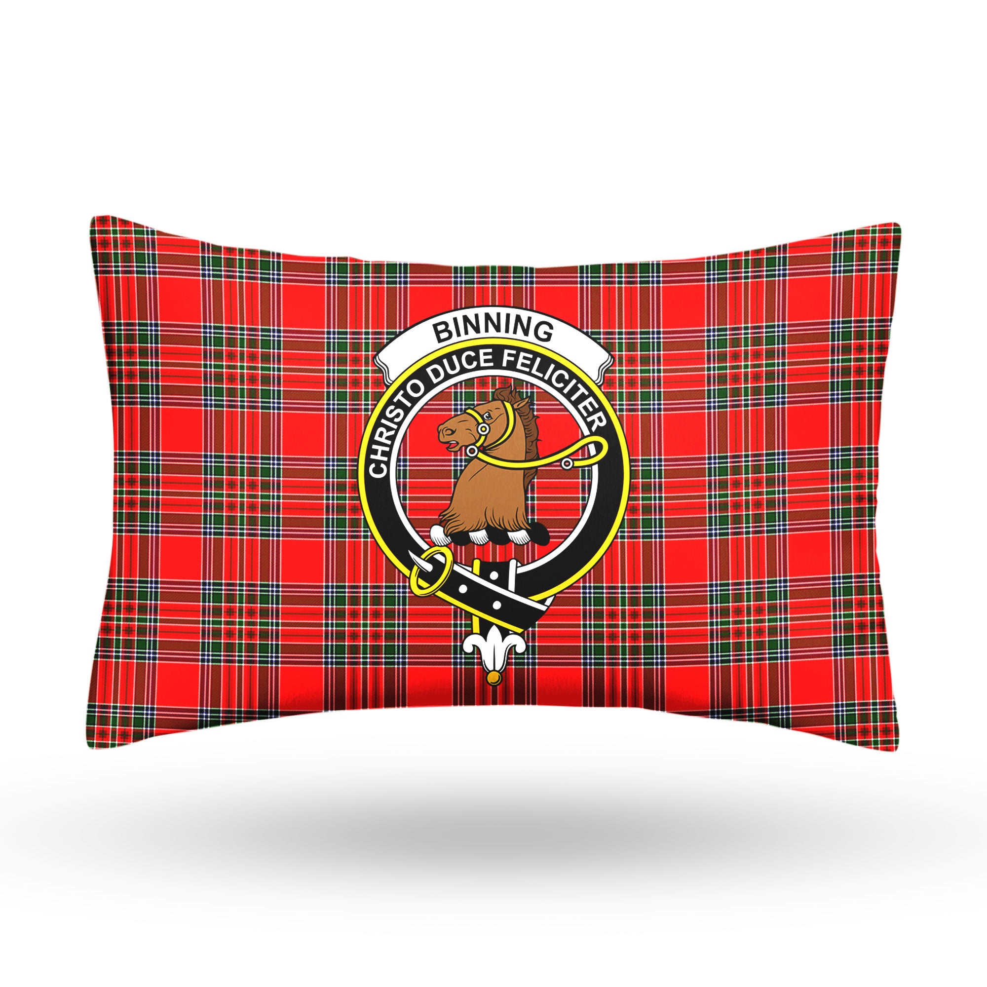 Binning (of Wallifoord) Tartan Crest Pillow Cover