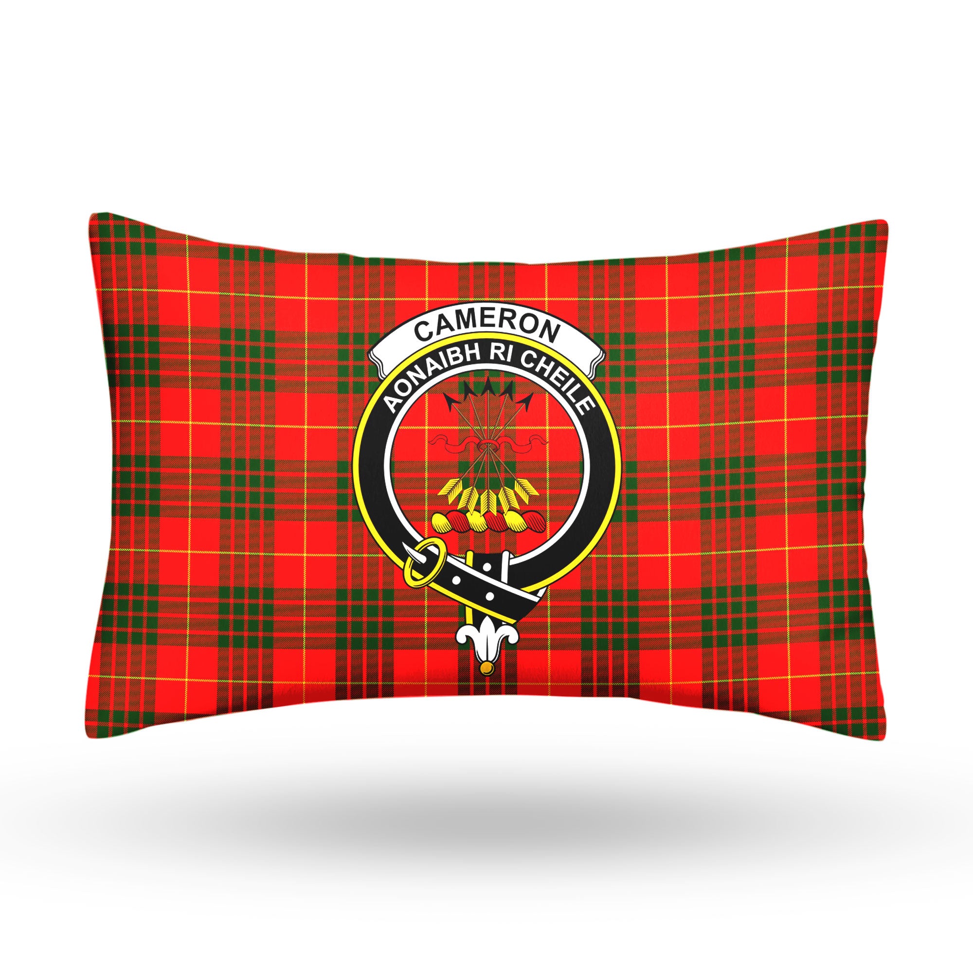 Cameron Modern Tartan Crest Pillow Cover