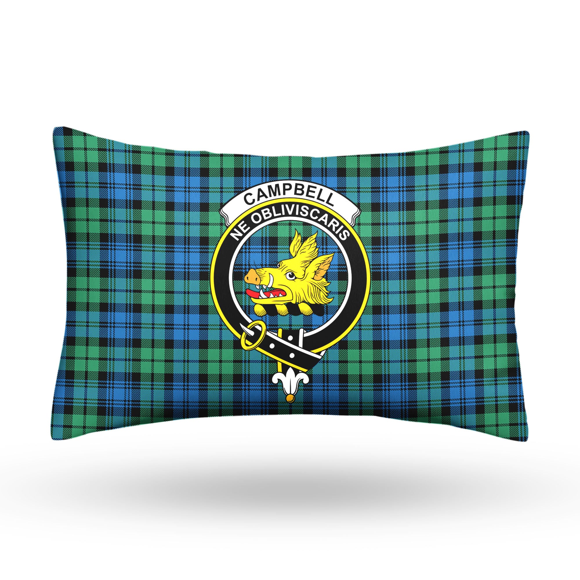 Campbell Ancient 01 Tartan Crest Pillow Cover