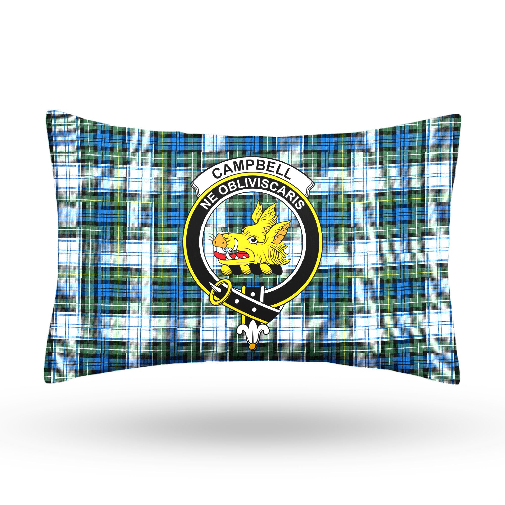 Campbell Dress Ancient Tartan Crest Pillow Cover