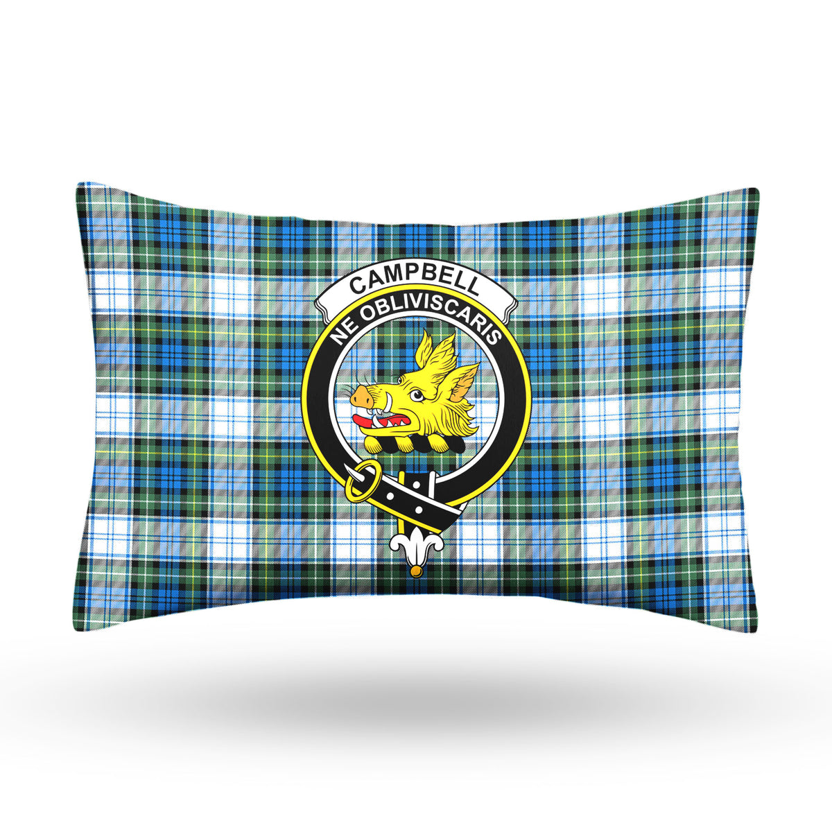 Campbell Dress Ancient Tartan Crest Pillow Cover