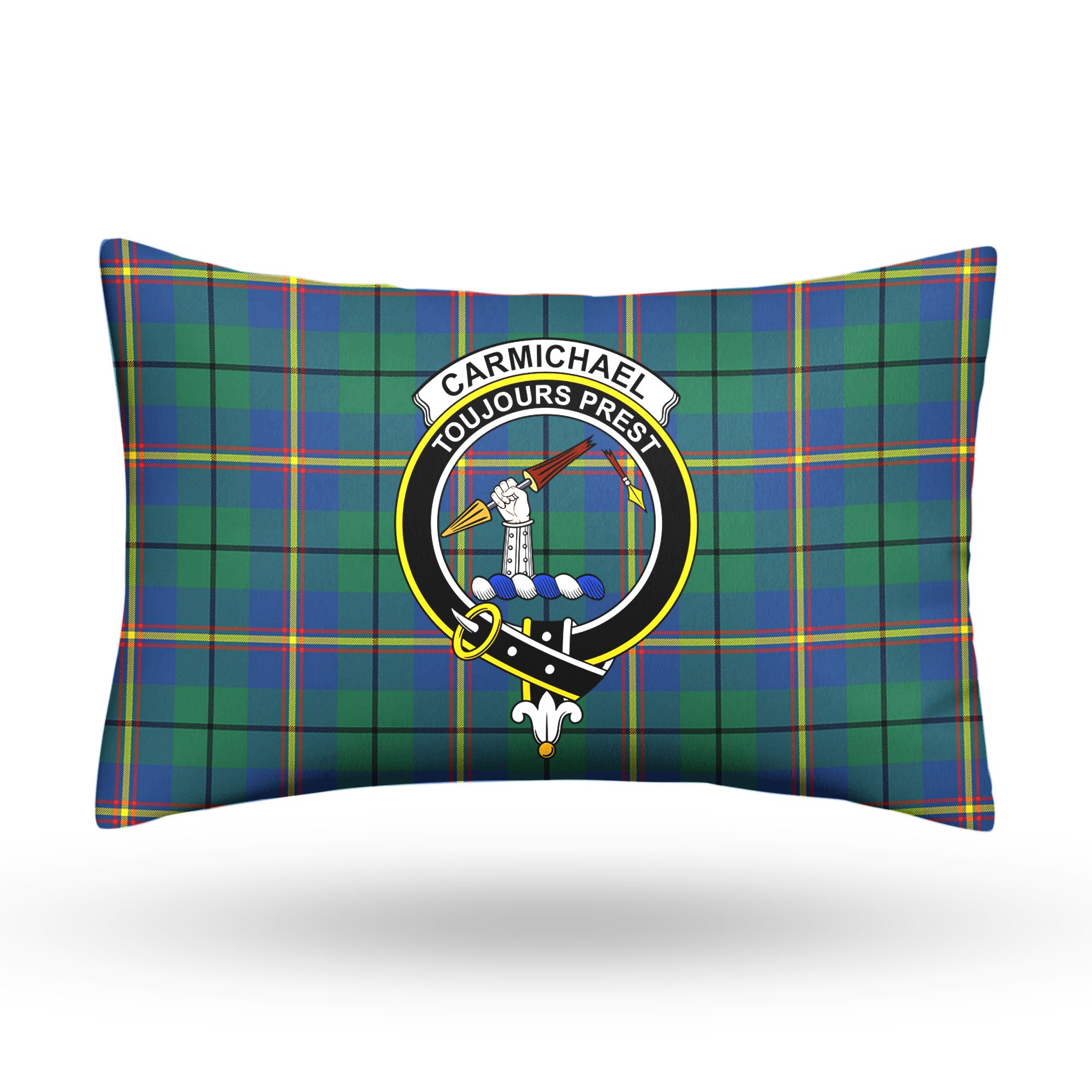 Carmichael Ancient Tartan Crest Pillow Cover