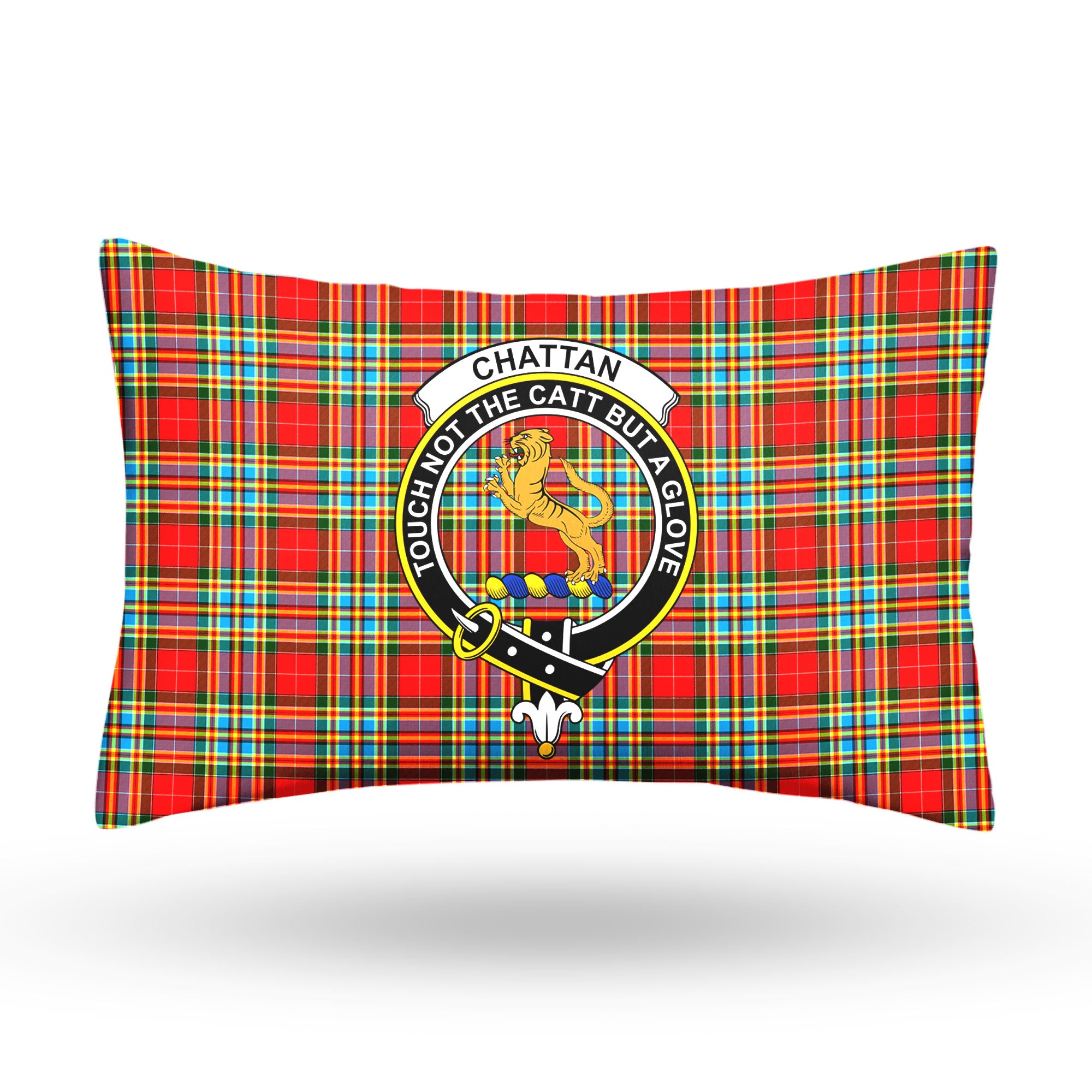 Chattan Tartan Crest Pillow Cover