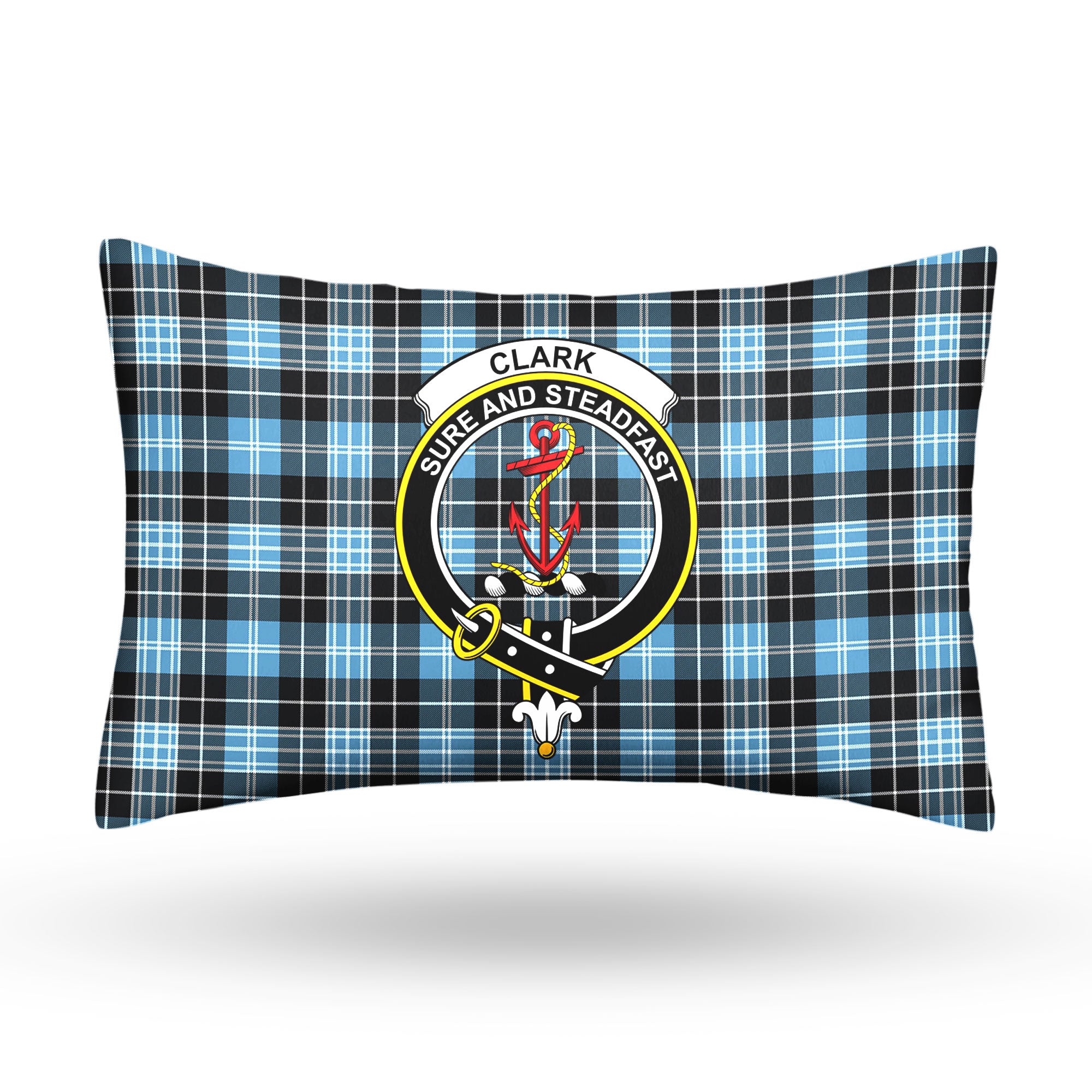 Clark Ancient Tartan Crest Pillow Cover