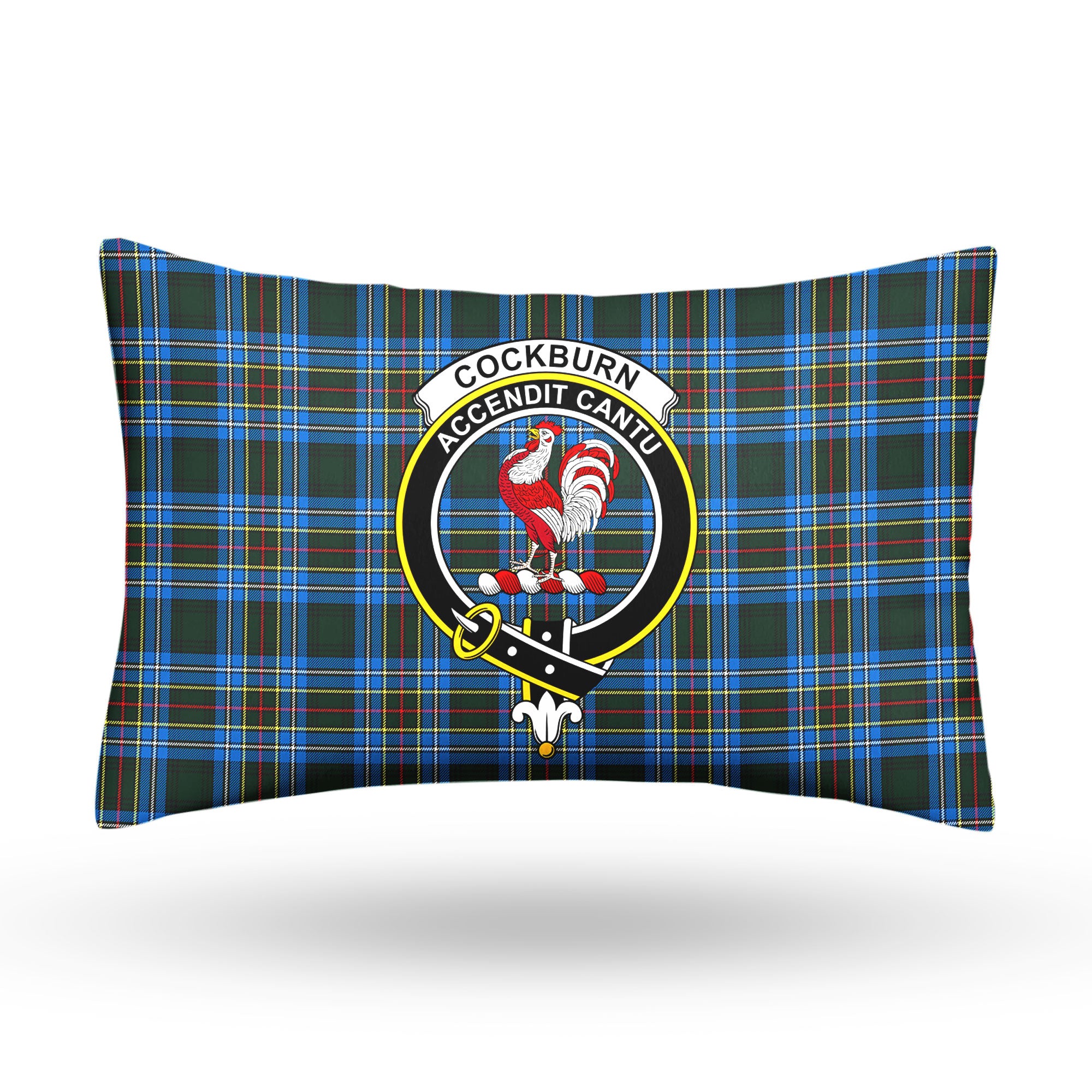 Cockburn Modern Tartan Crest Pillow Cover