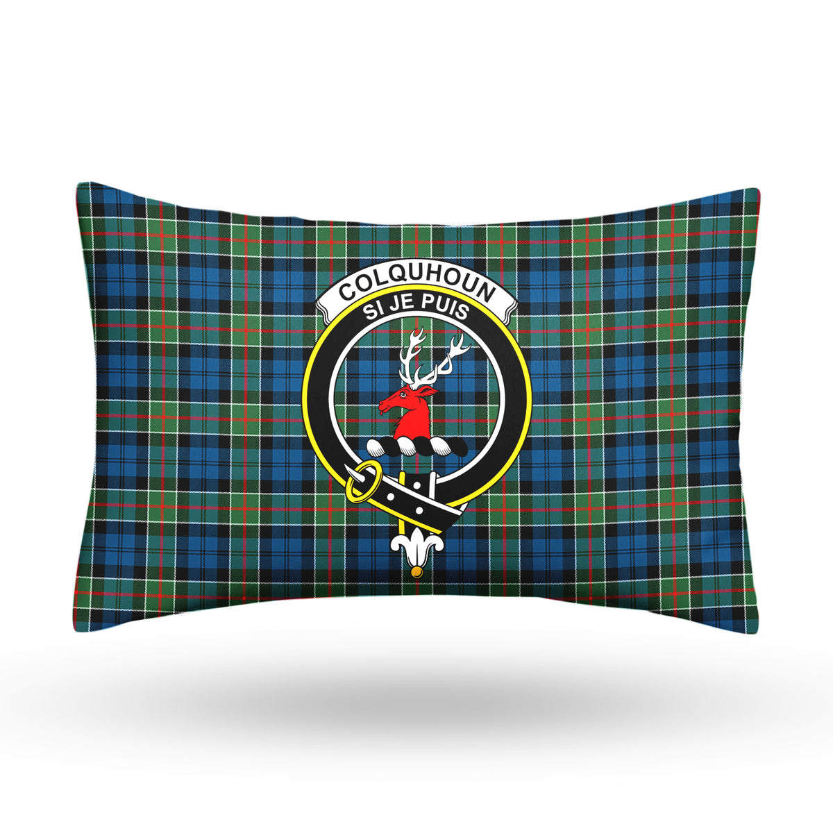 Colquhoun Ancient Tartan Crest Pillow Cover