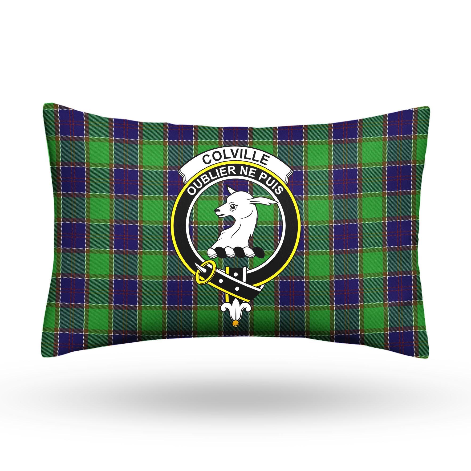 Colville Tartan Crest Pillow Cover