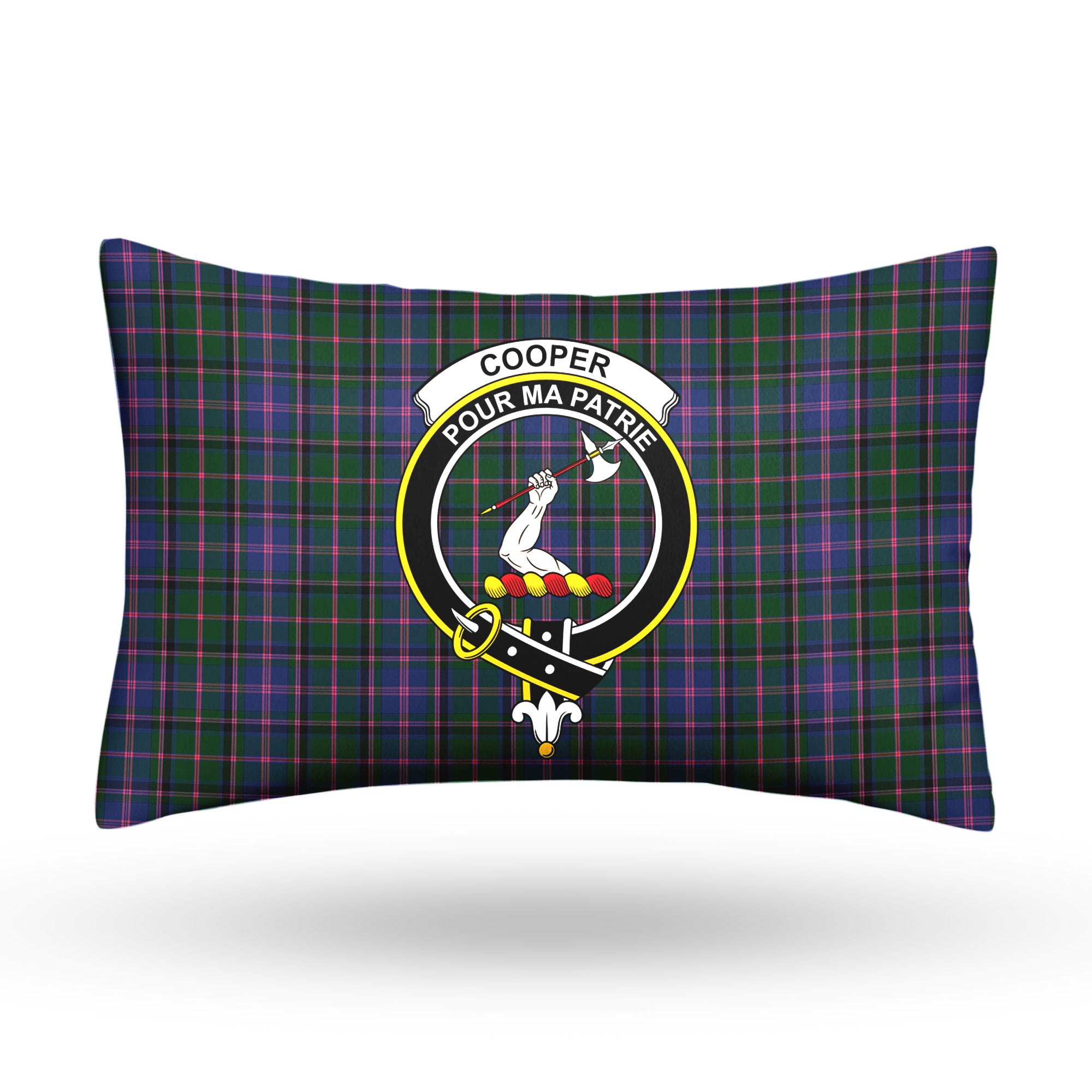 Cooper Tartan Crest Pillow Cover