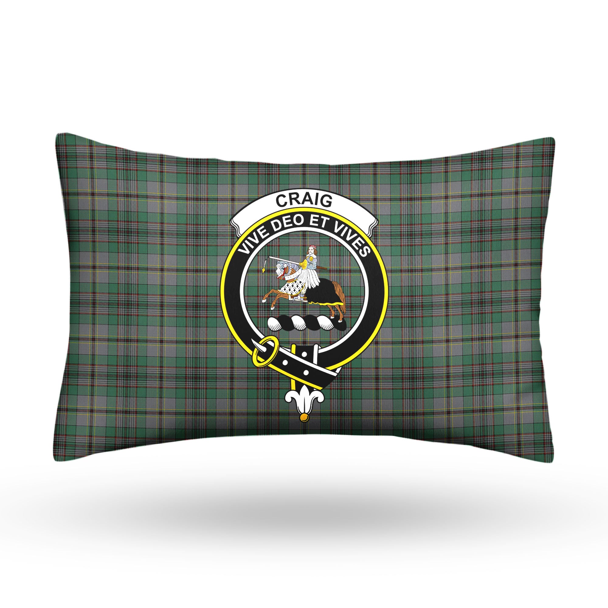 Craig Tartan Crest Pillow Cover