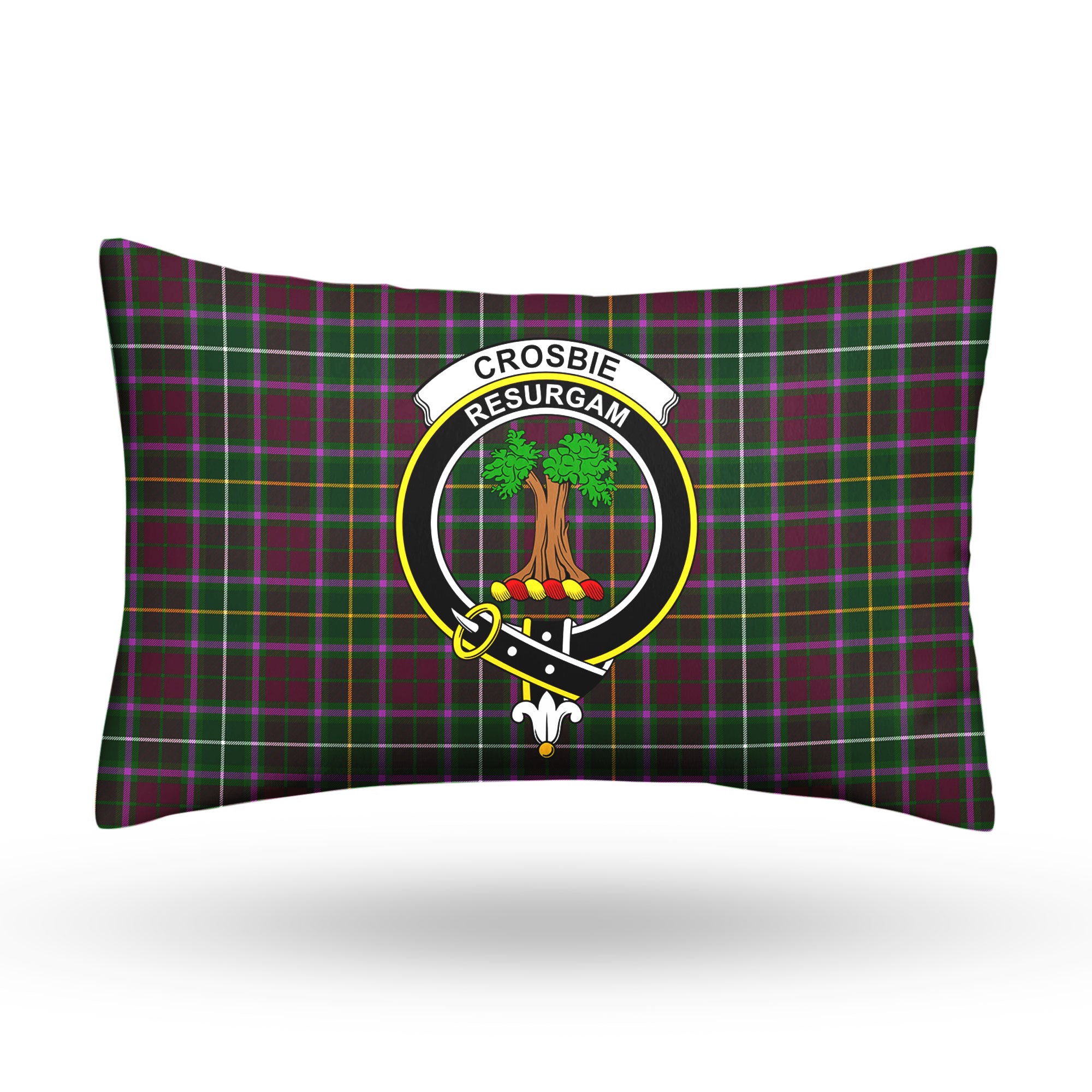 Crosbie Tartan Crest Pillow Cover