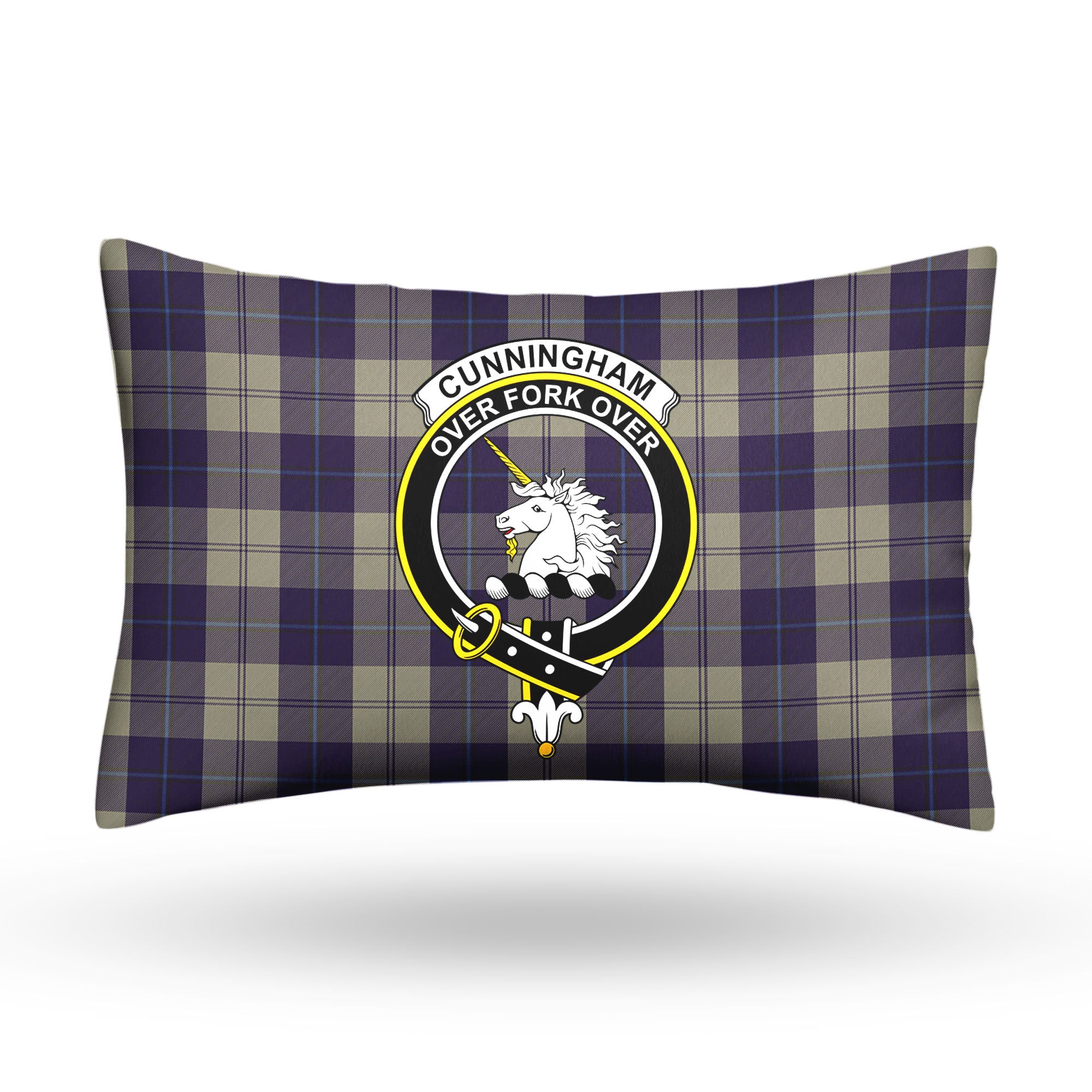 Cunningham Dress Blue Dancers Tartan Crest Pillow Cover