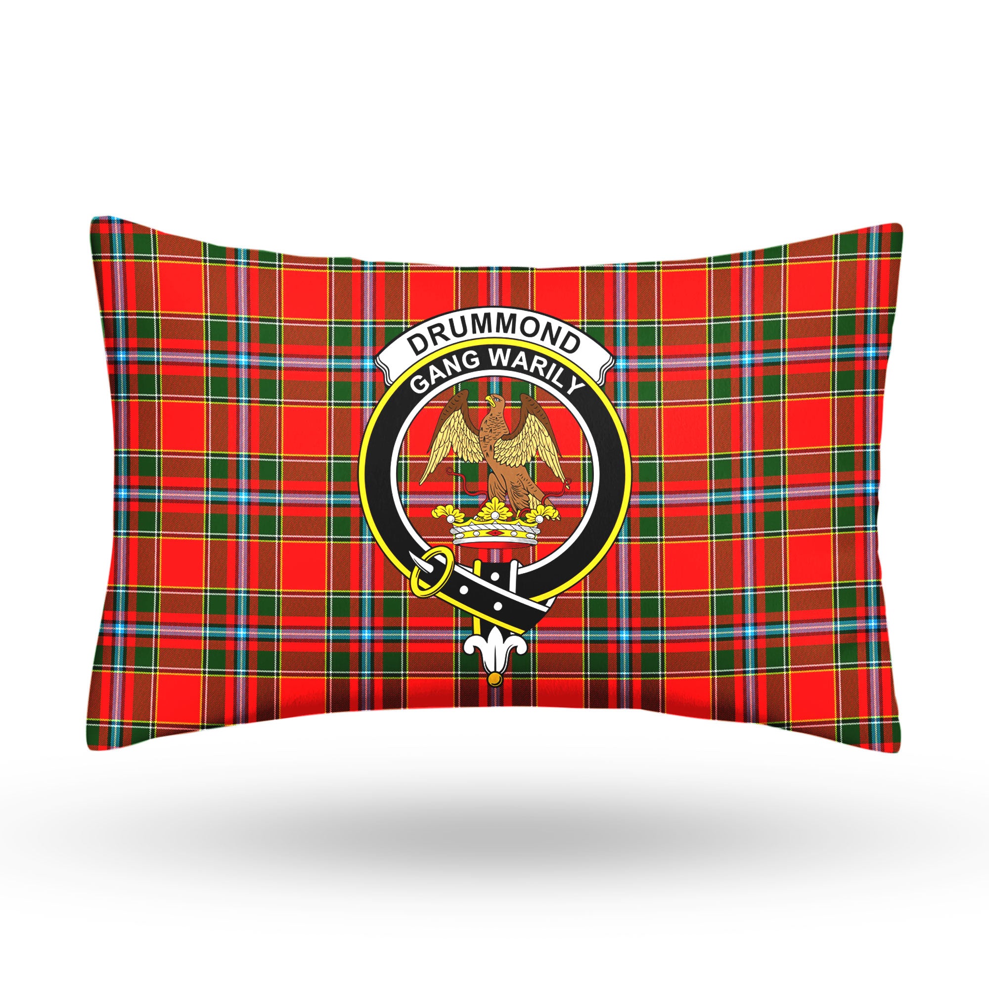 Drummond of Perth Tartan Crest Pillow Cover