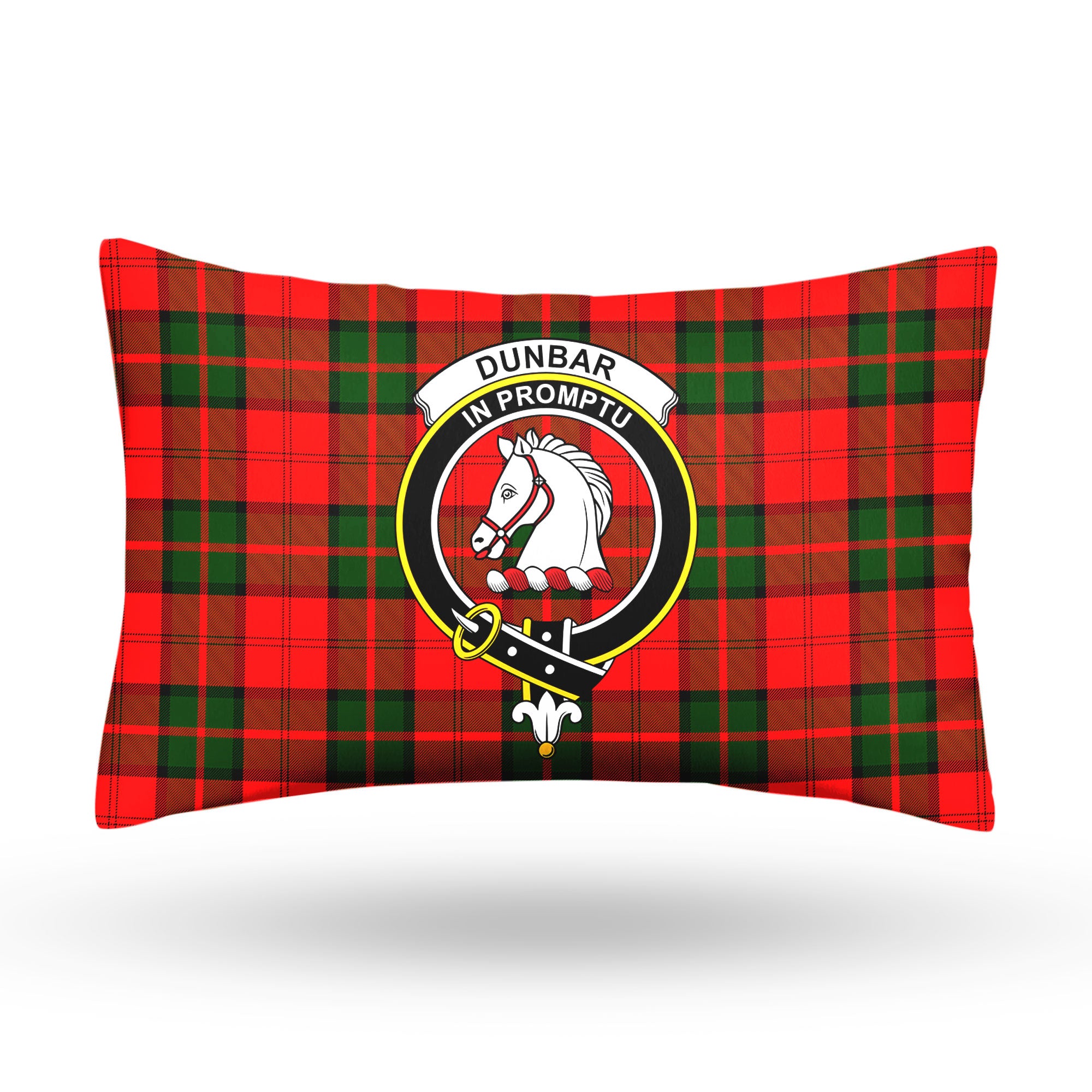 Dunbar Modern Tartan Crest Pillow Cover