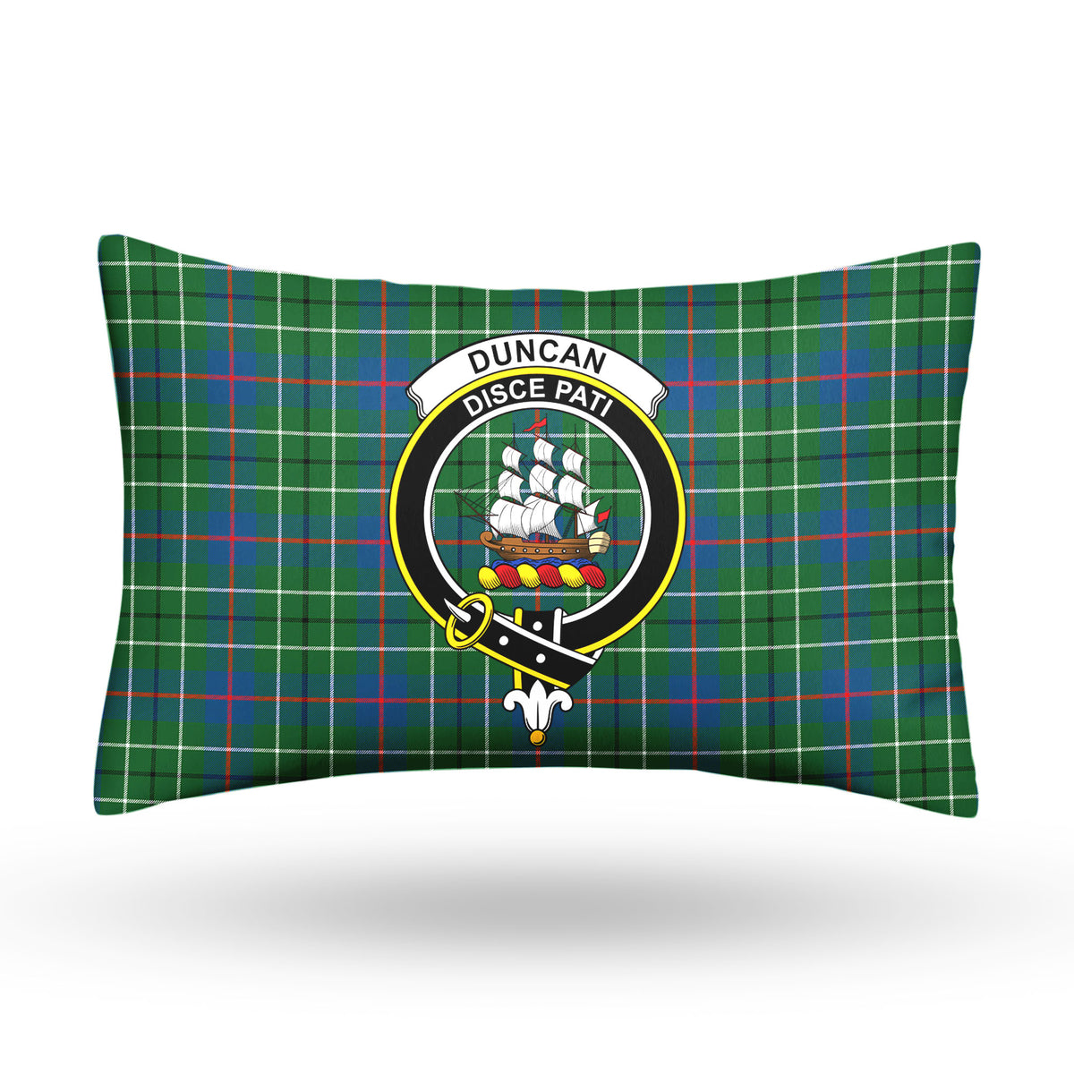 Duncan Ancient Tartan Crest Pillow Cover