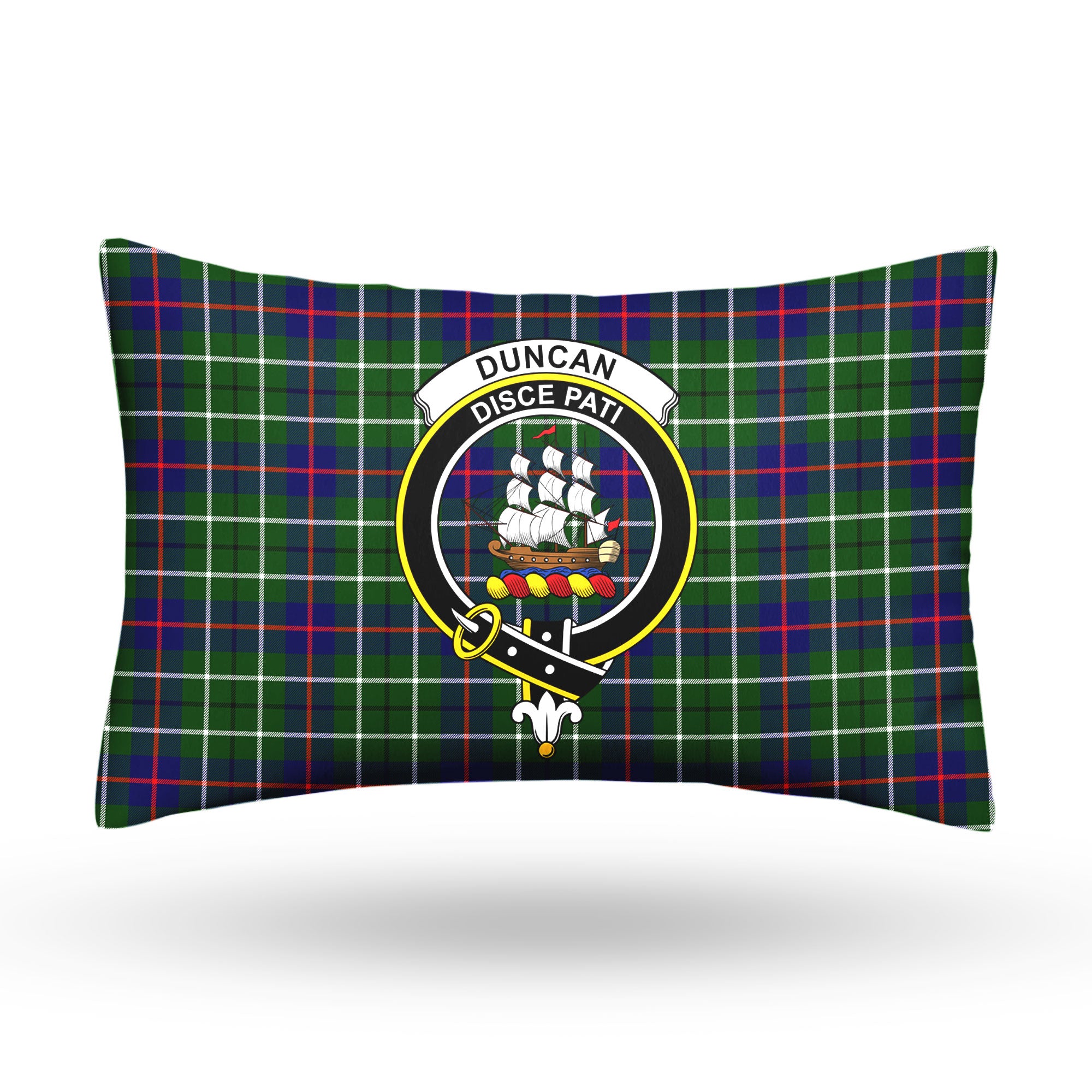 Duncan Modern Tartan Crest Pillow Cover