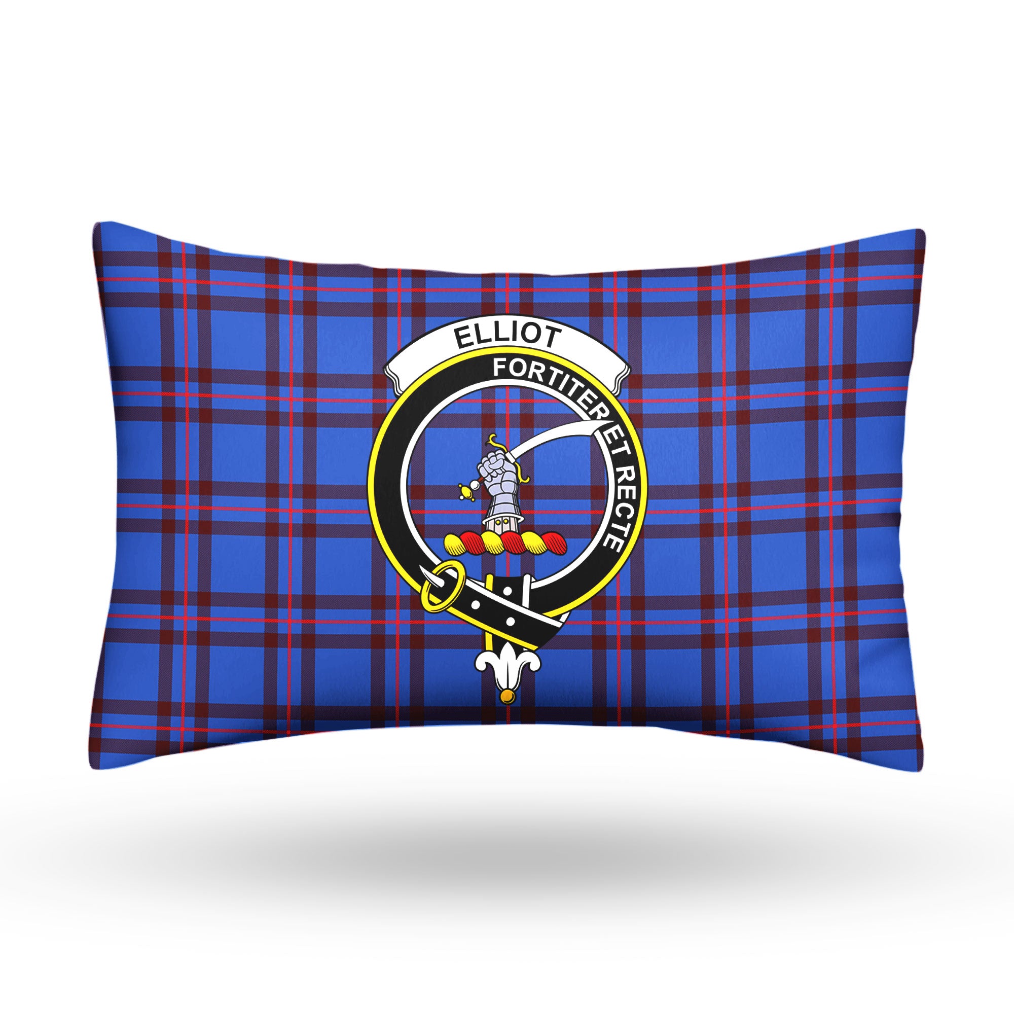 Elliot Modern Tartan Crest Pillow Cover