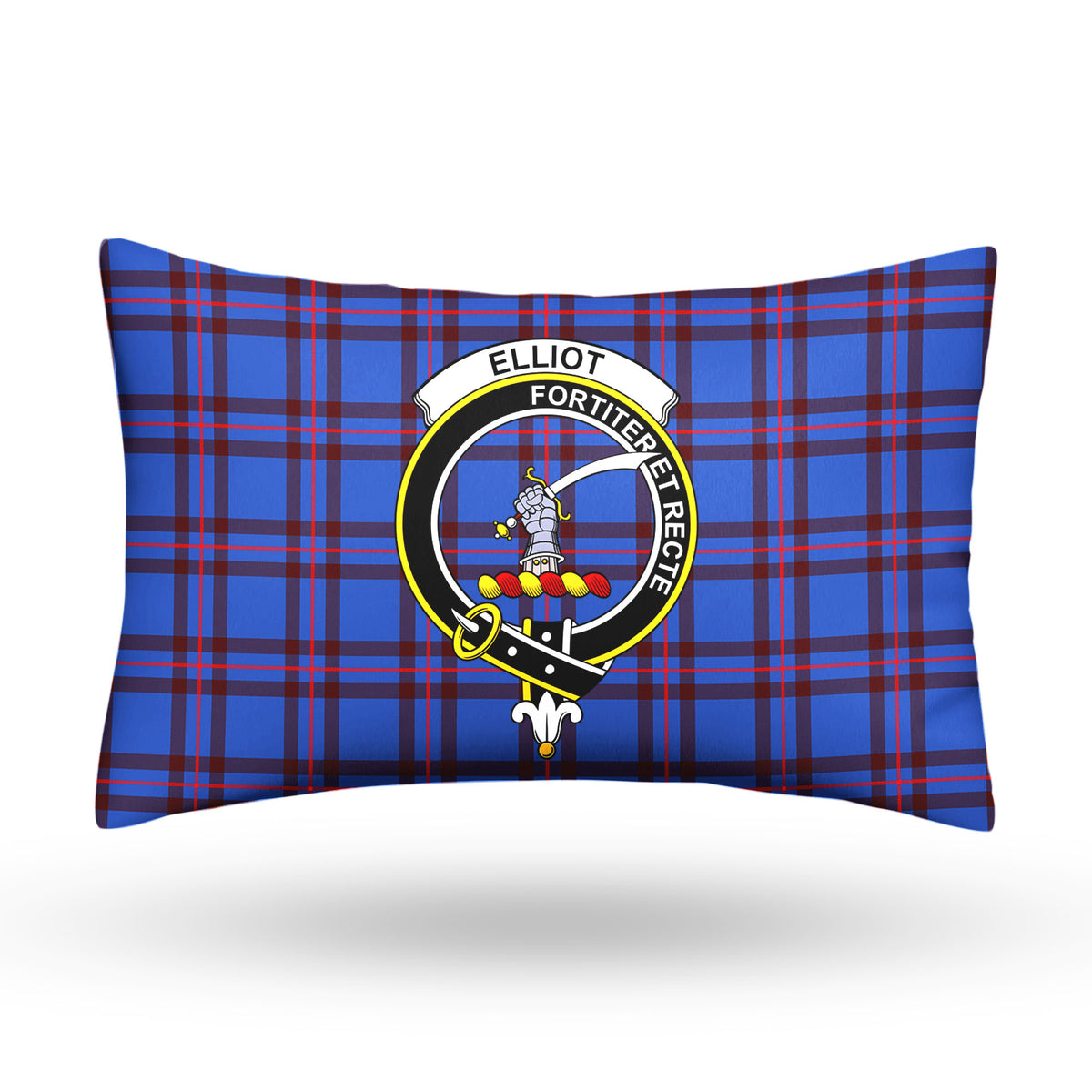 Elliot Modern Tartan Crest Pillow Cover