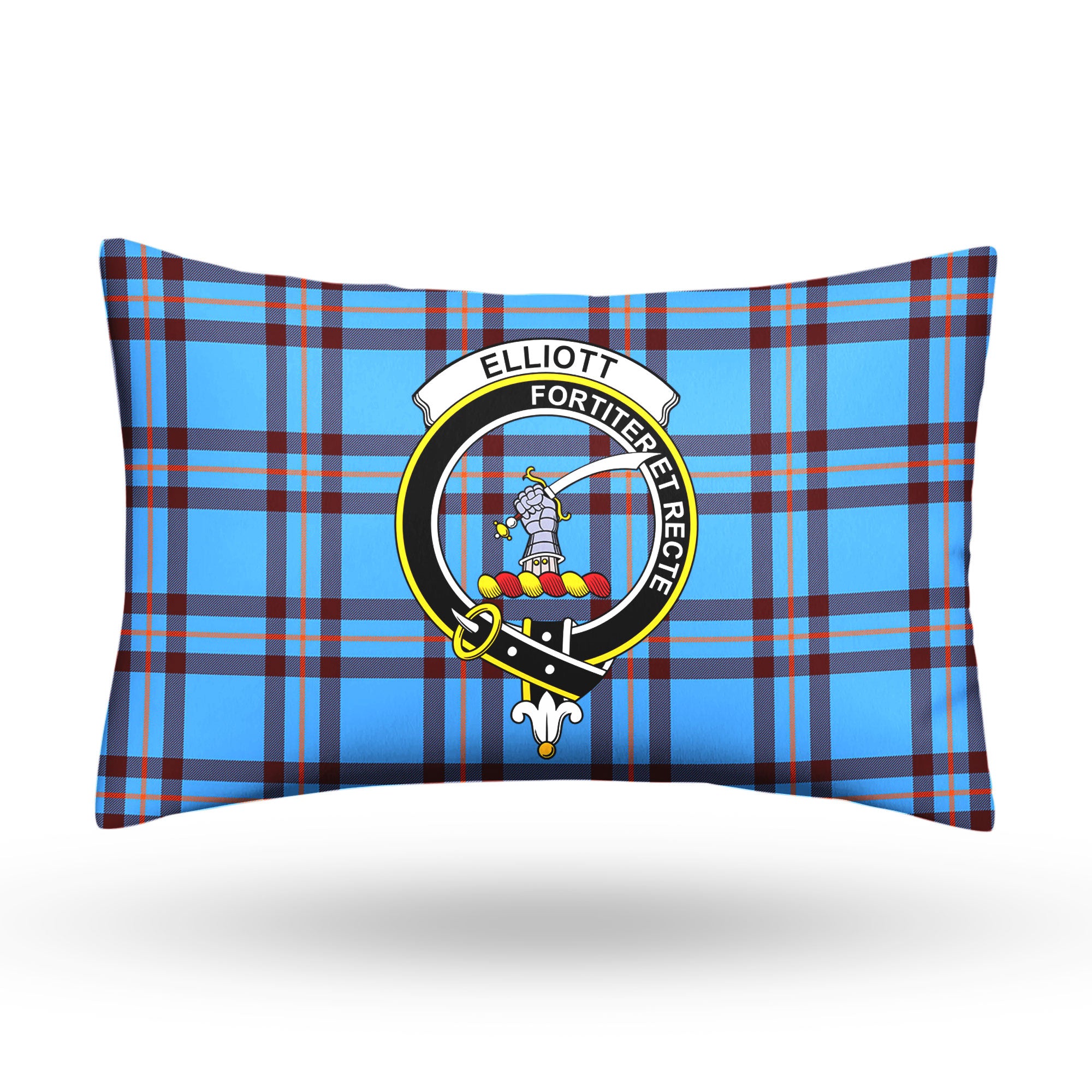 Elliott Ancient Tartan Crest Pillow Cover