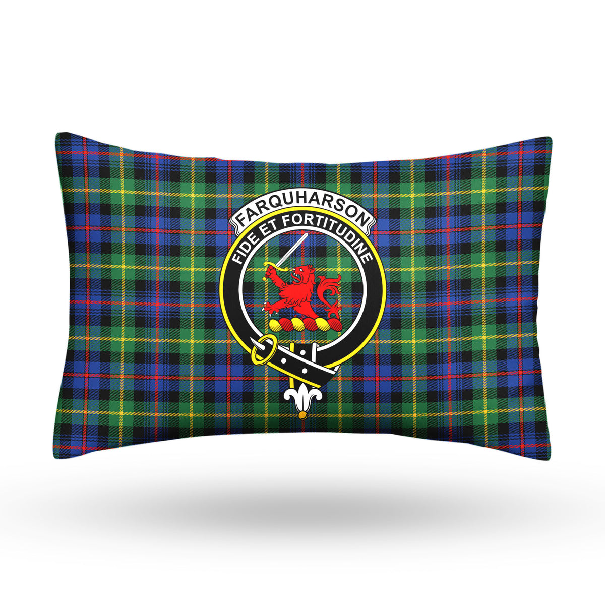 Farquharson Ancient Tartan Crest Pillow Cover