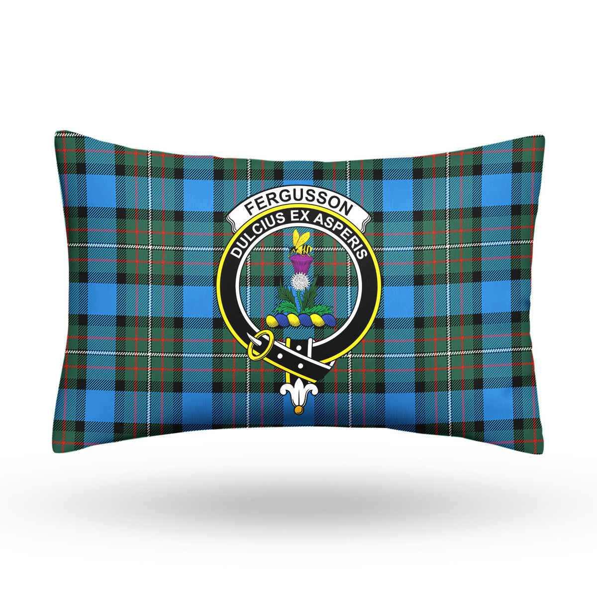 Fergusson Ancient Tartan Crest Pillow Cover