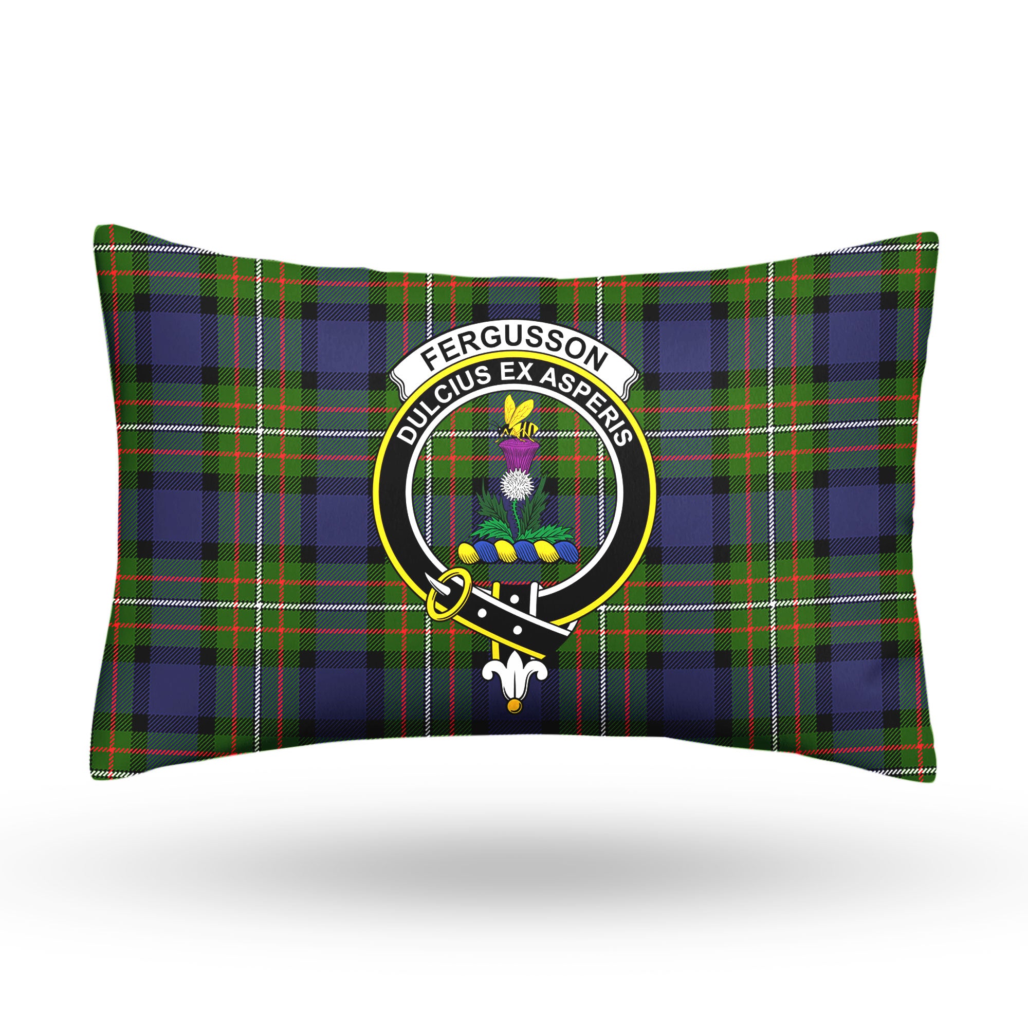 Fergusson Modern Tartan Crest Pillow Cover