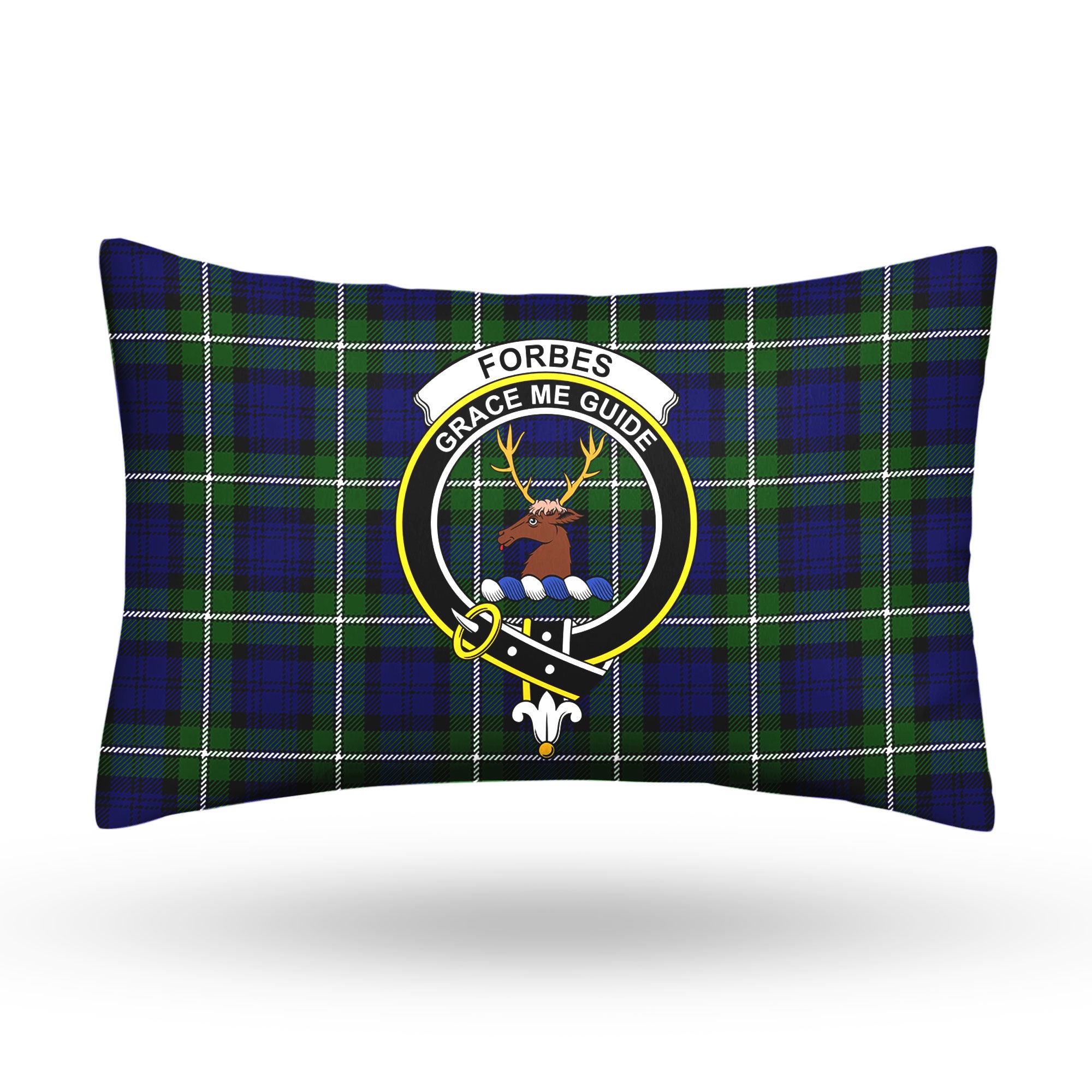 Forbes Modern Tartan Crest Pillow Cover