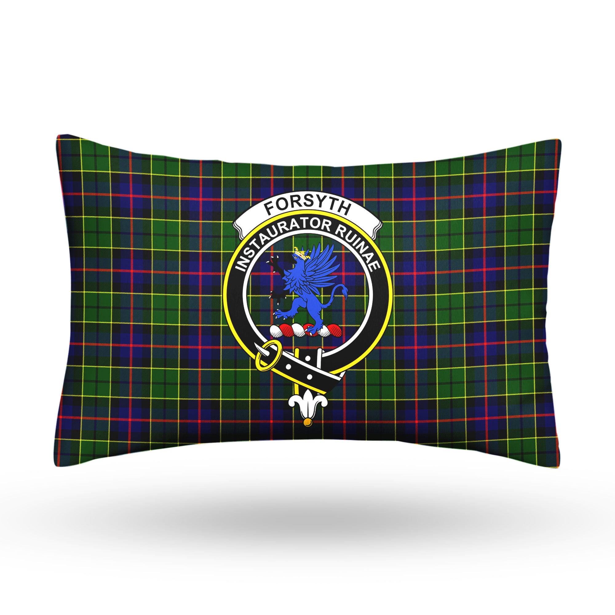 Forsyth Modern Tartan Crest Pillow Cover