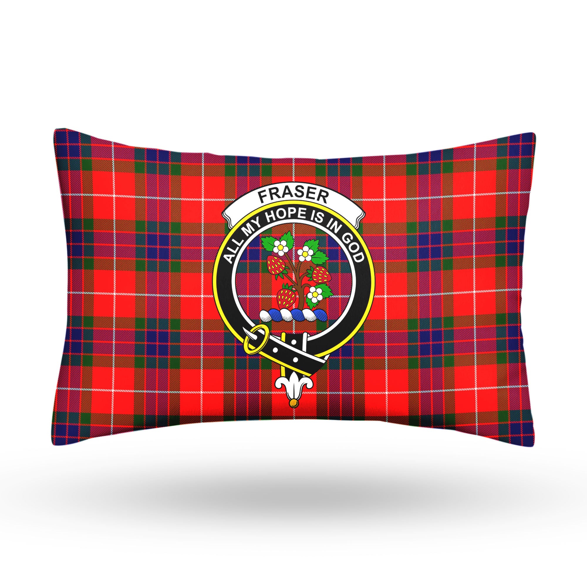 Fraser Tartan Crest Pillow Cover