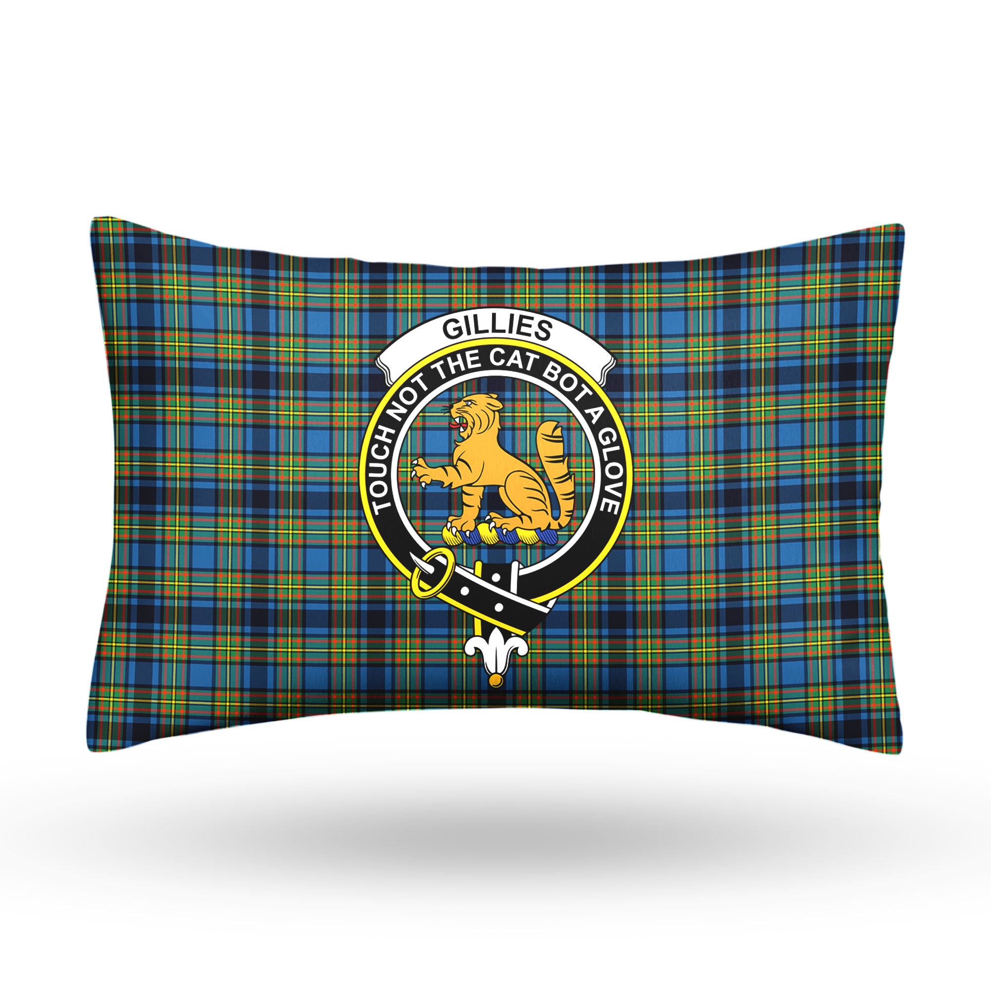 Gillies Ancient Tartan Crest Pillow Cover