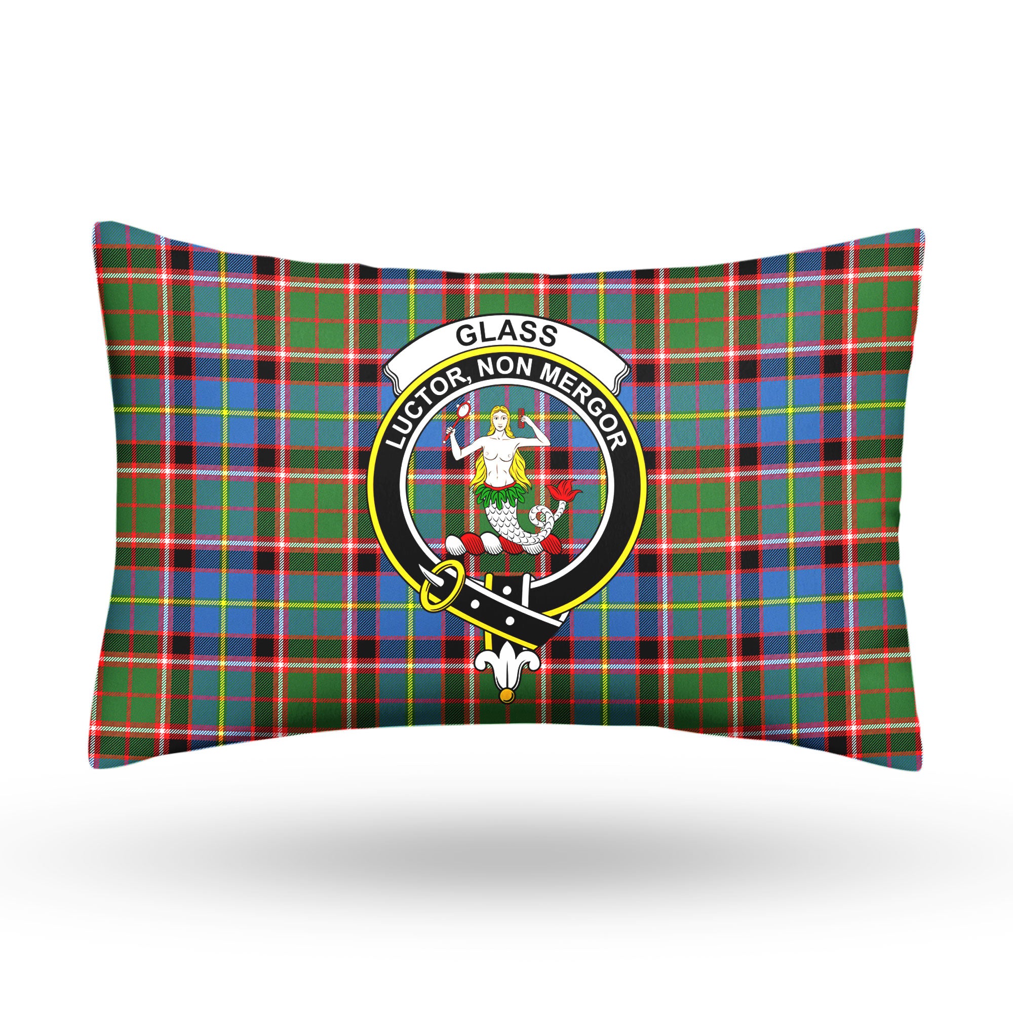 Glass Tartan Crest Pillow Cover