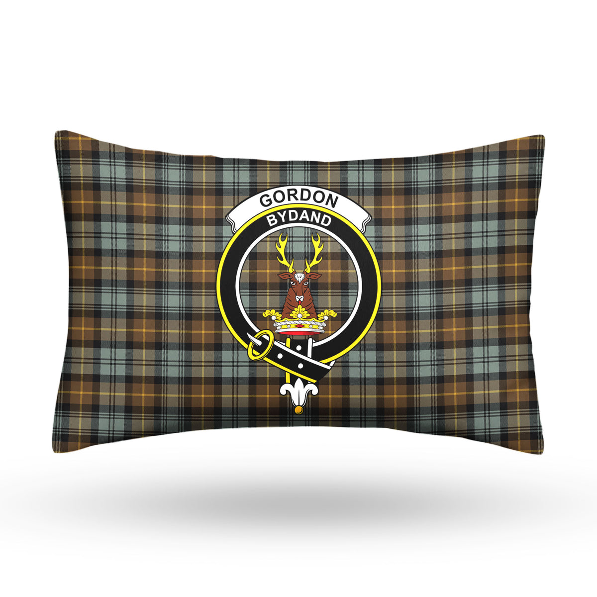 Gordon Weathered Tartan Crest Pillow Cover